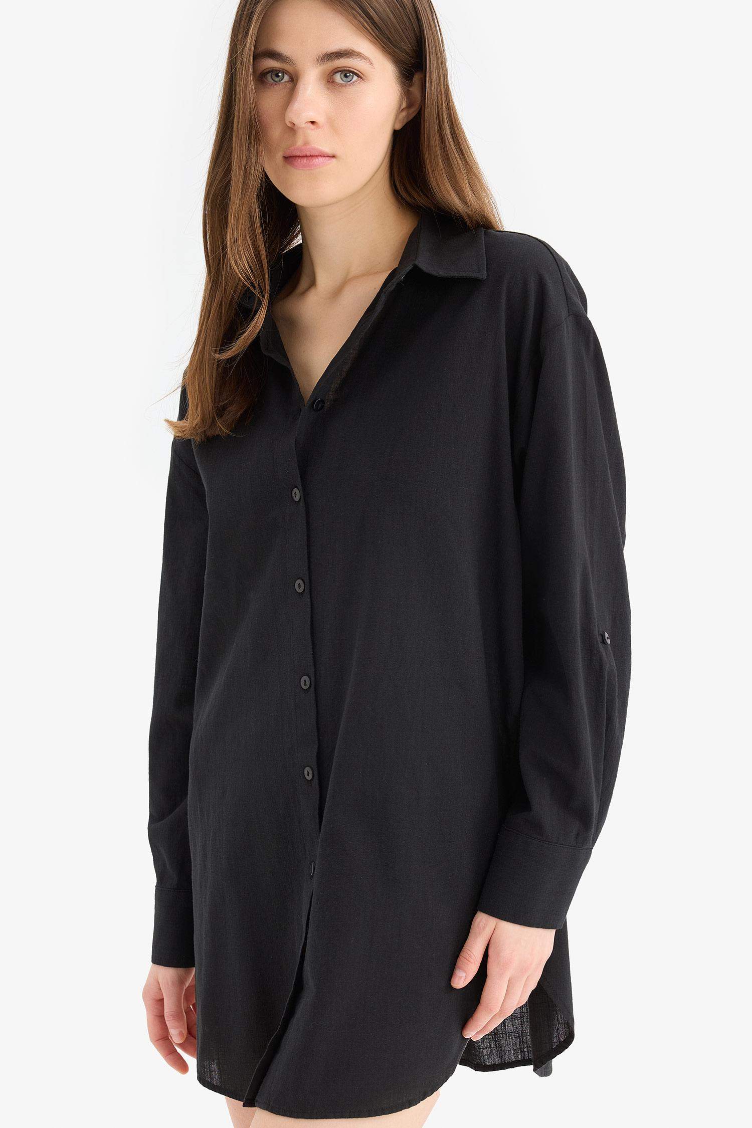 Fall in Love Regular Fit Beach Shirt