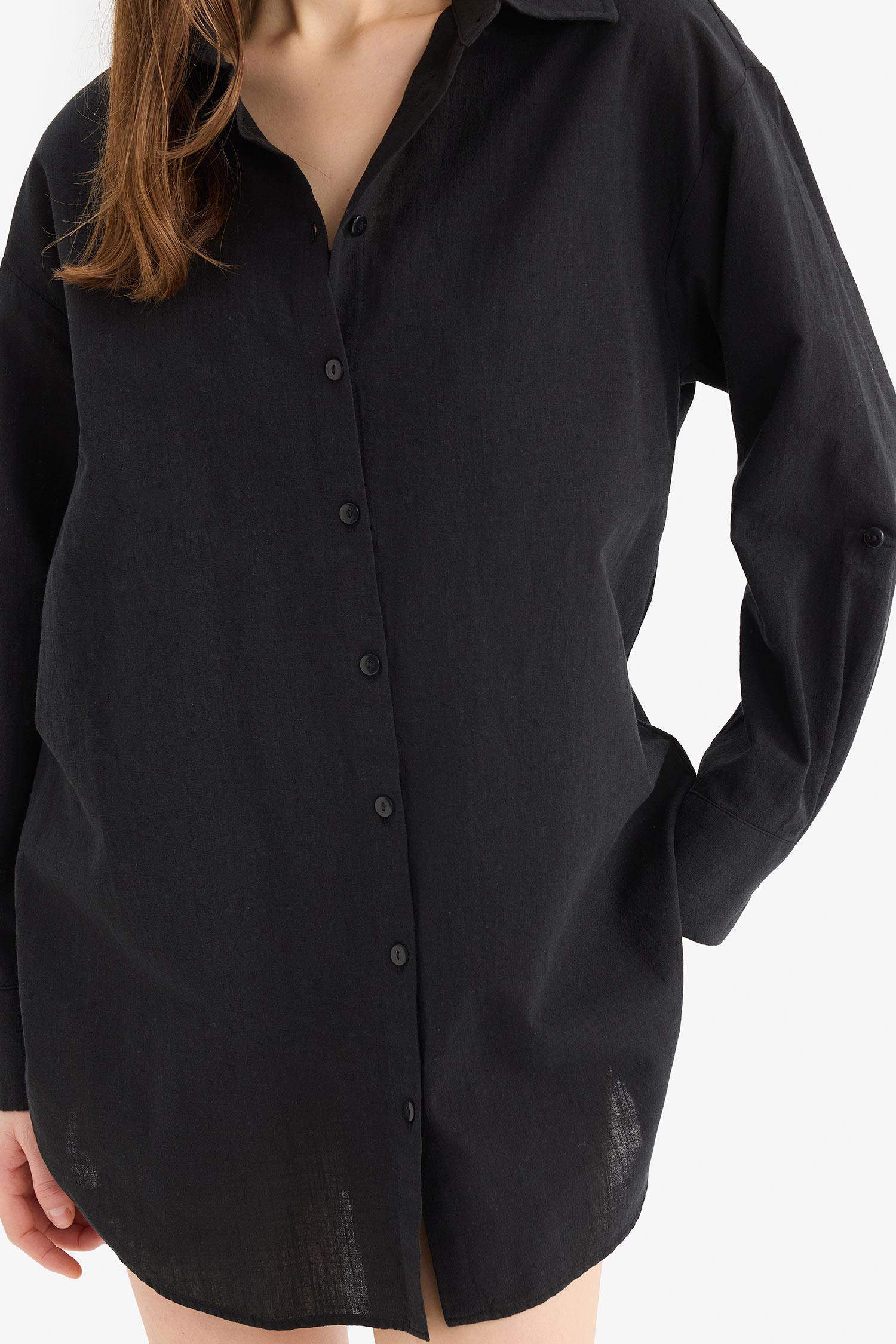 Fall in Love Regular Fit Beach Shirt