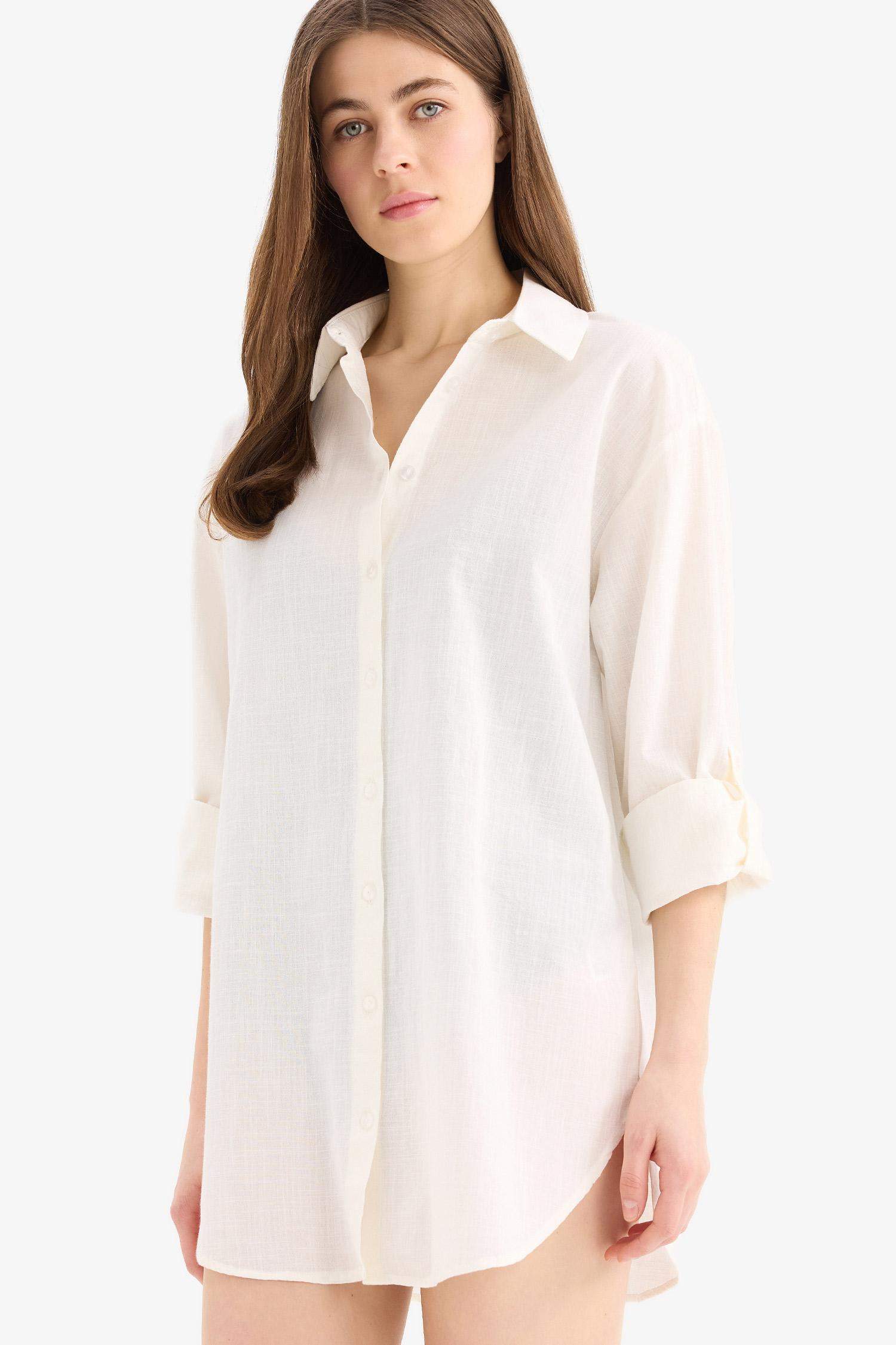 Fall in Love Regular Fit Beach Shirt