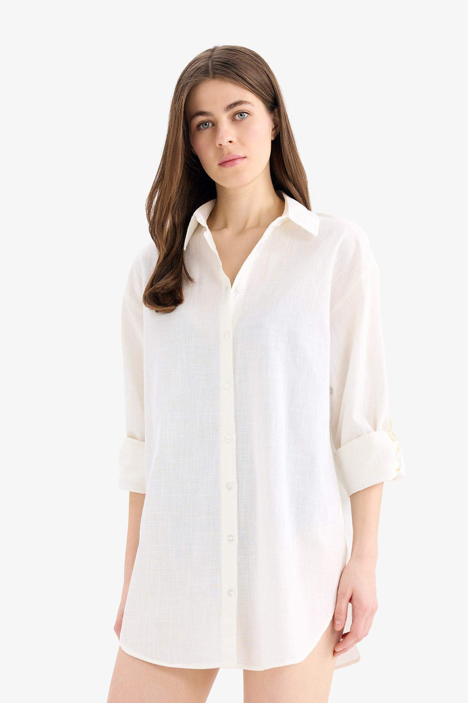 Fall in Love Regular Fit Beach Shirt