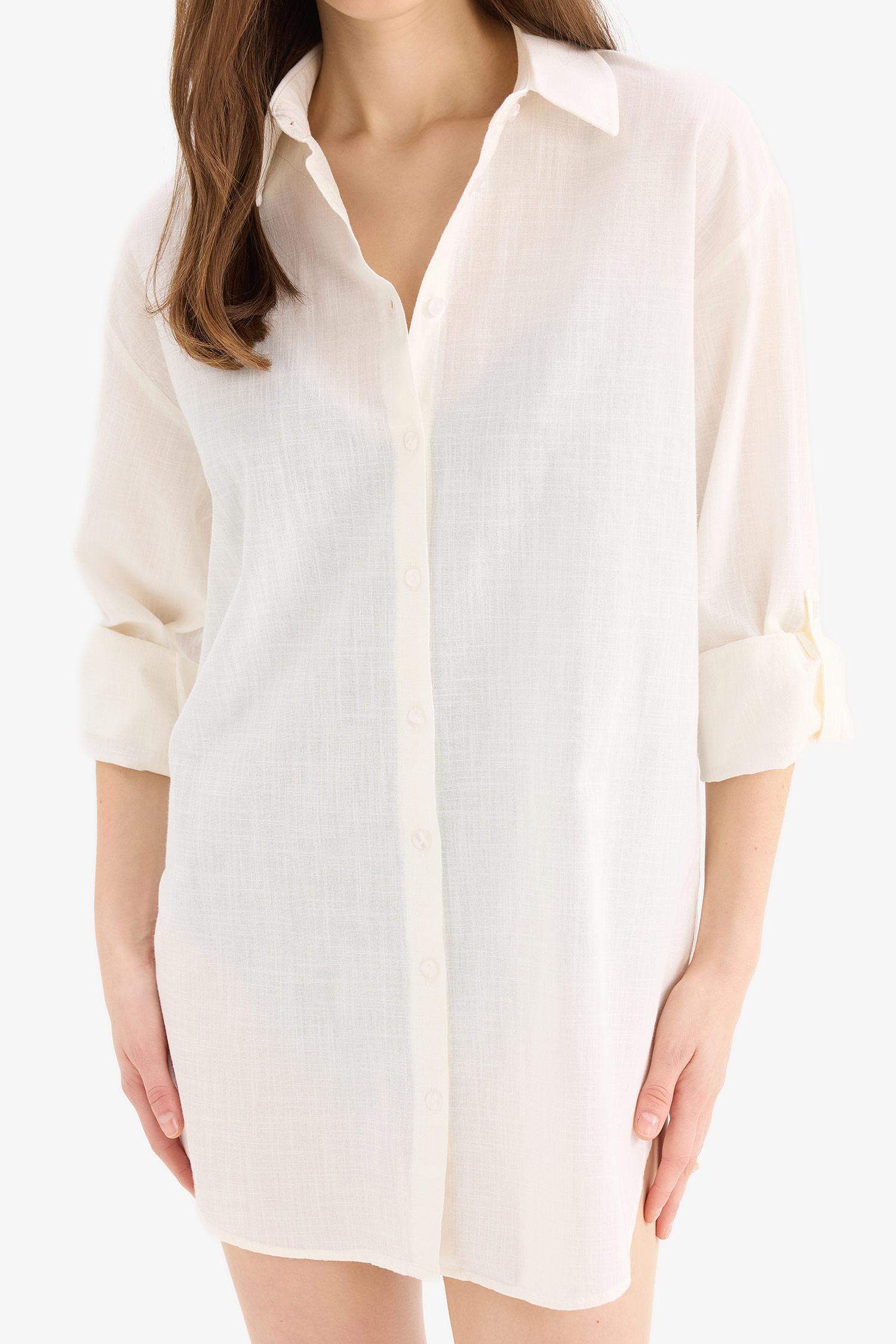 Fall in Love Regular Fit Beach Shirt