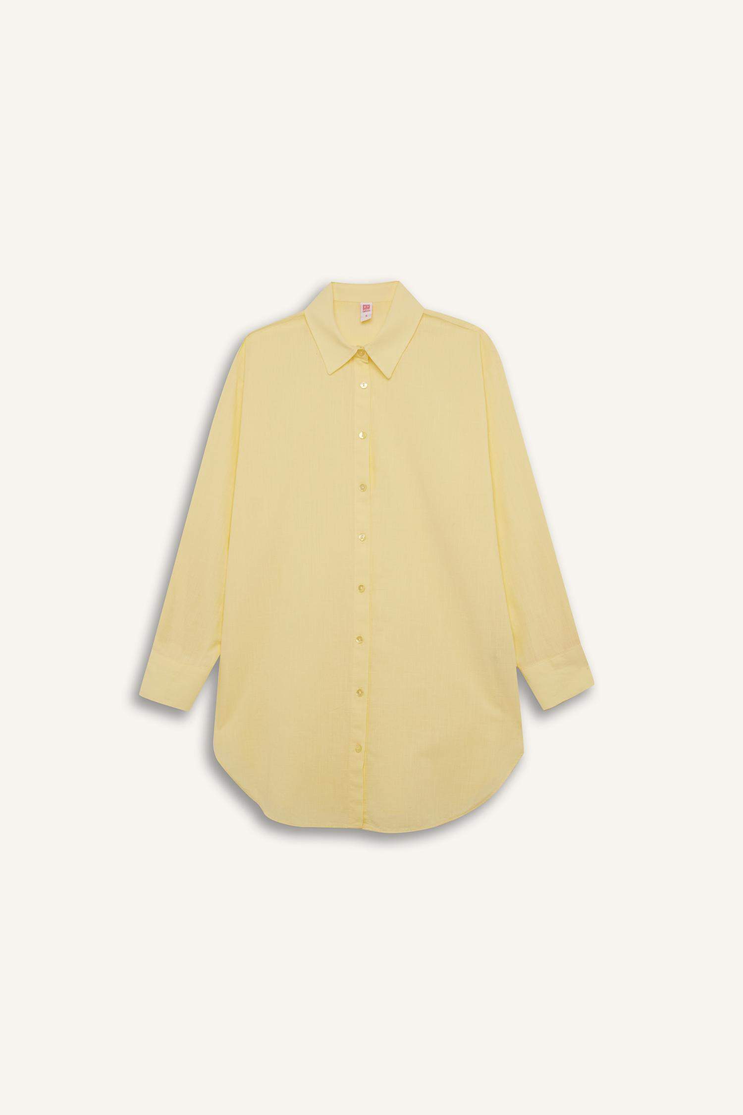 Regular Fit Pamuklu Plaj Gömleği-Fall in Love