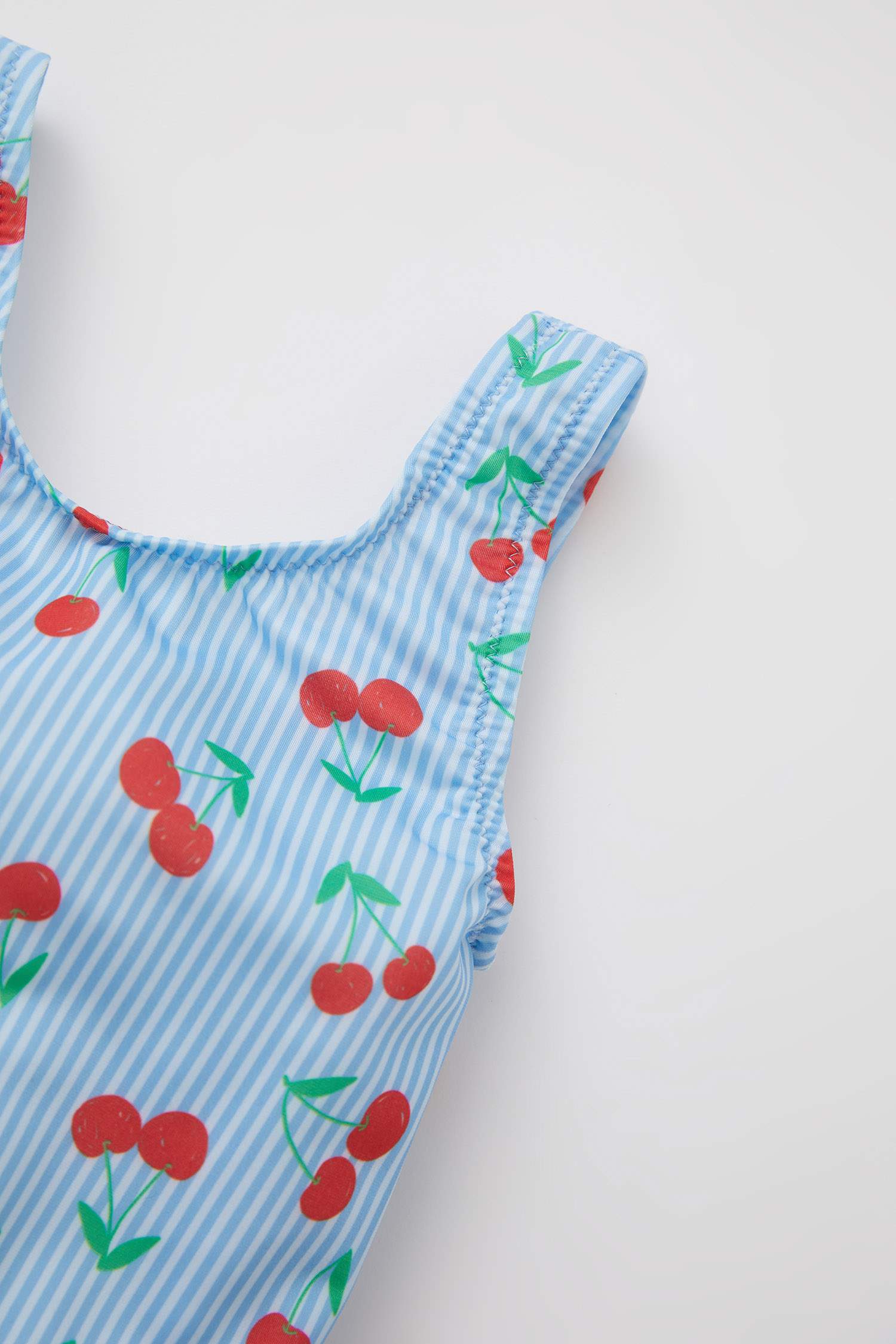 Blue Baby Girl Strappy Cherry Print Swimsuit 2501455 | DeFacto