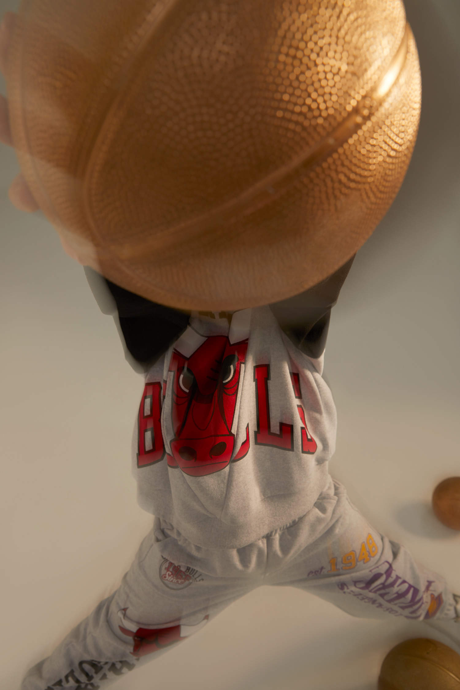 Defacto Kız Çocuk NBA Chicago Bulls Bisiklet Yaka Sweatshirt. 1