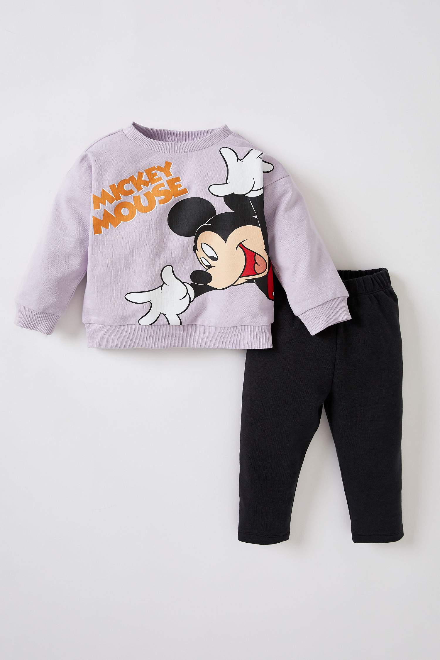 Erkek Bebek Mickey Mouse Pamuklu 2'li Takım