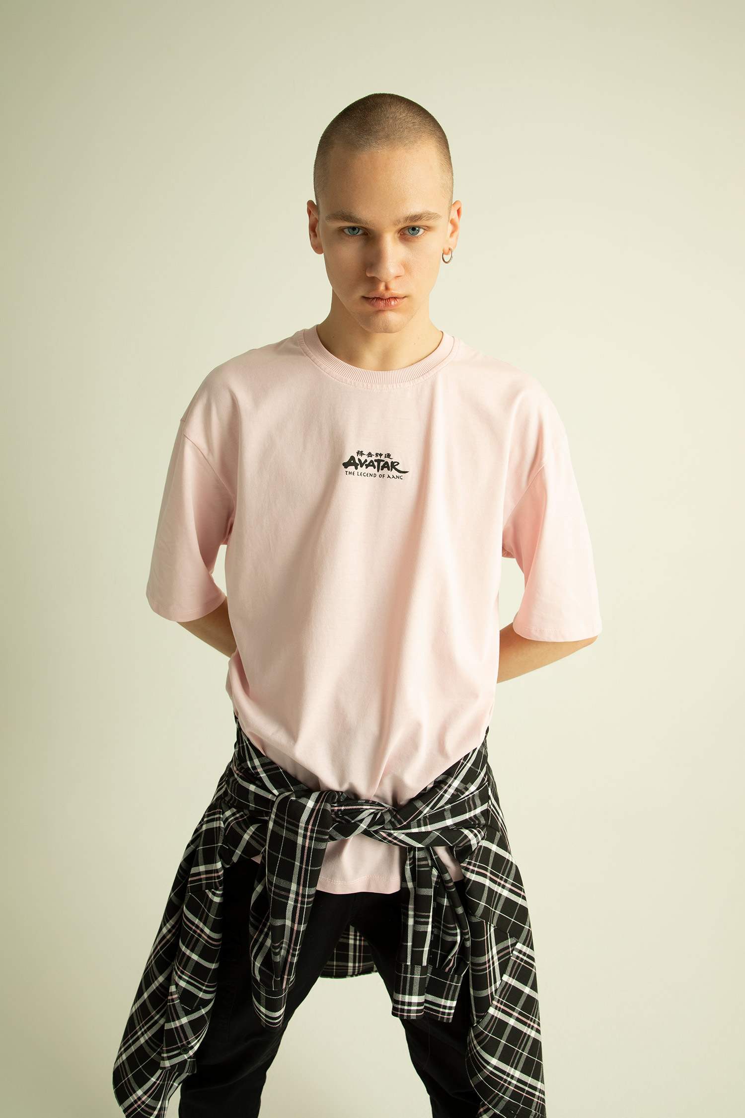 تيشيرت نص كم مطبوع اوفر سايز بياقة مستديرة