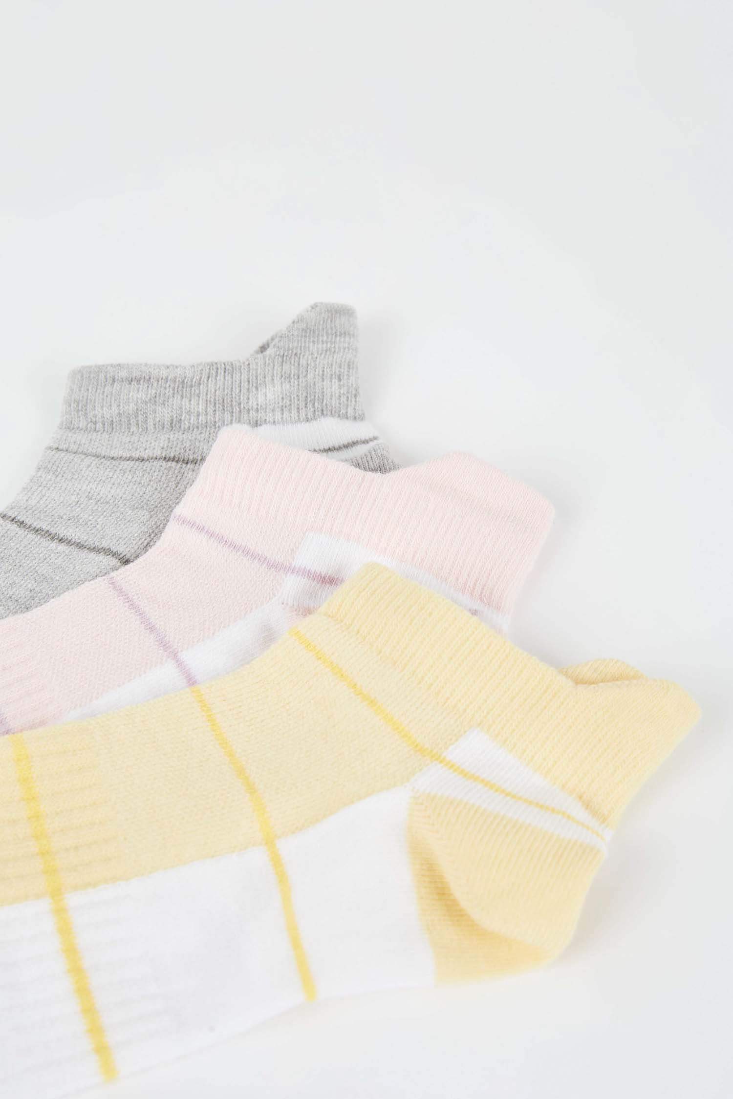 Kadın 3'lü Pamuklu Spor Çorap