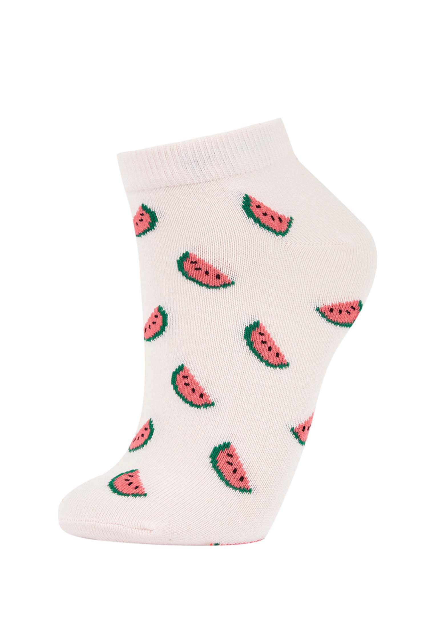 Kadın 3'lü Pamuklu Patik Çorap