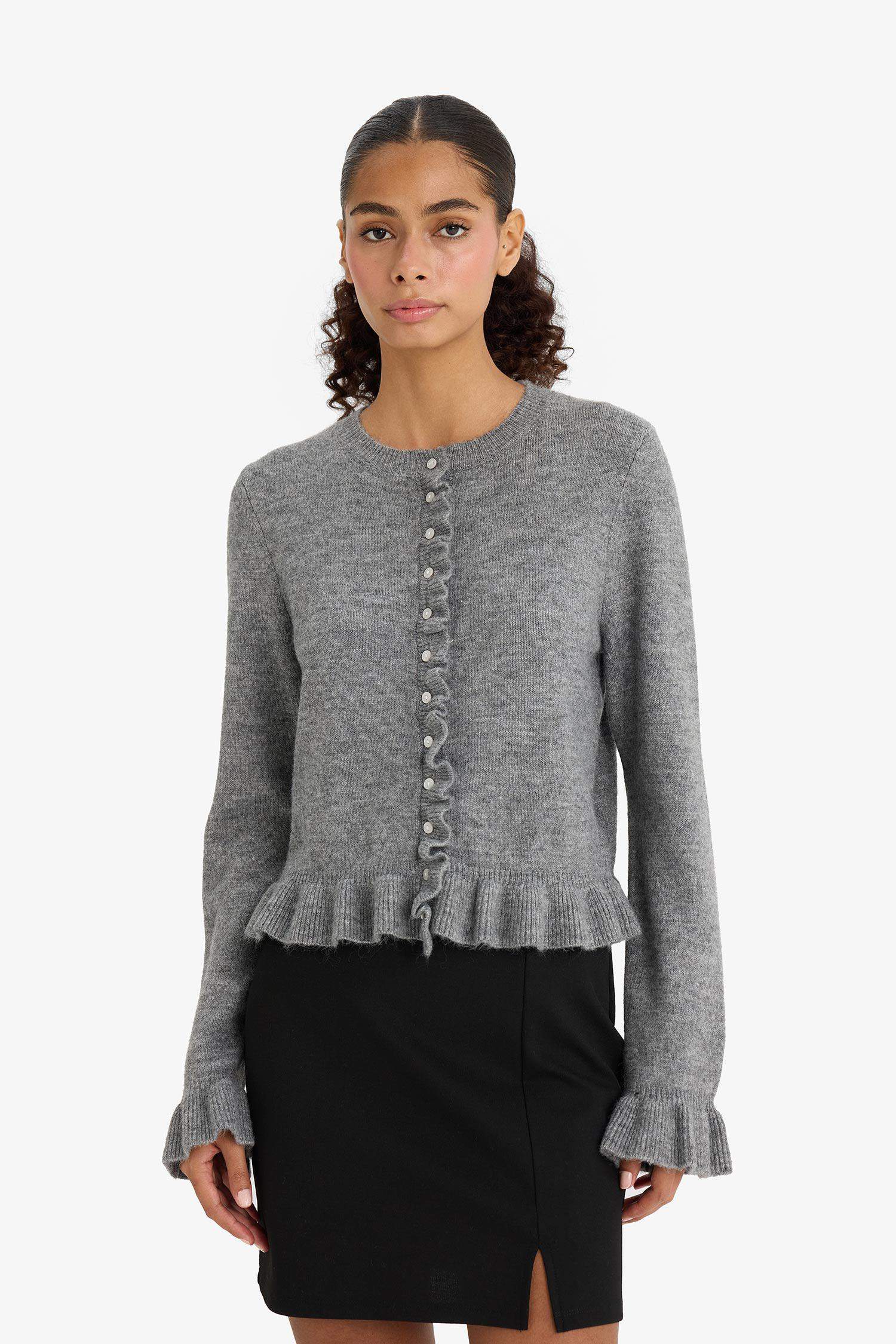 A Cut Slit Mini Skirt