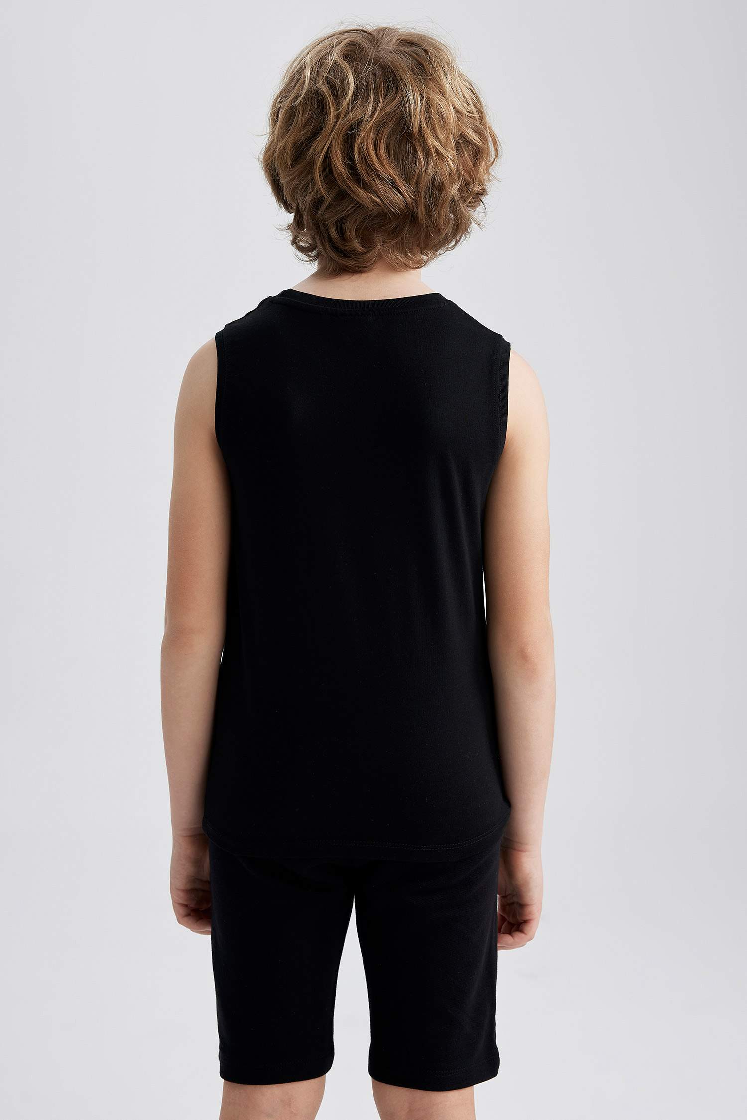 Débardeur basique imprimé à col rond pour garçon