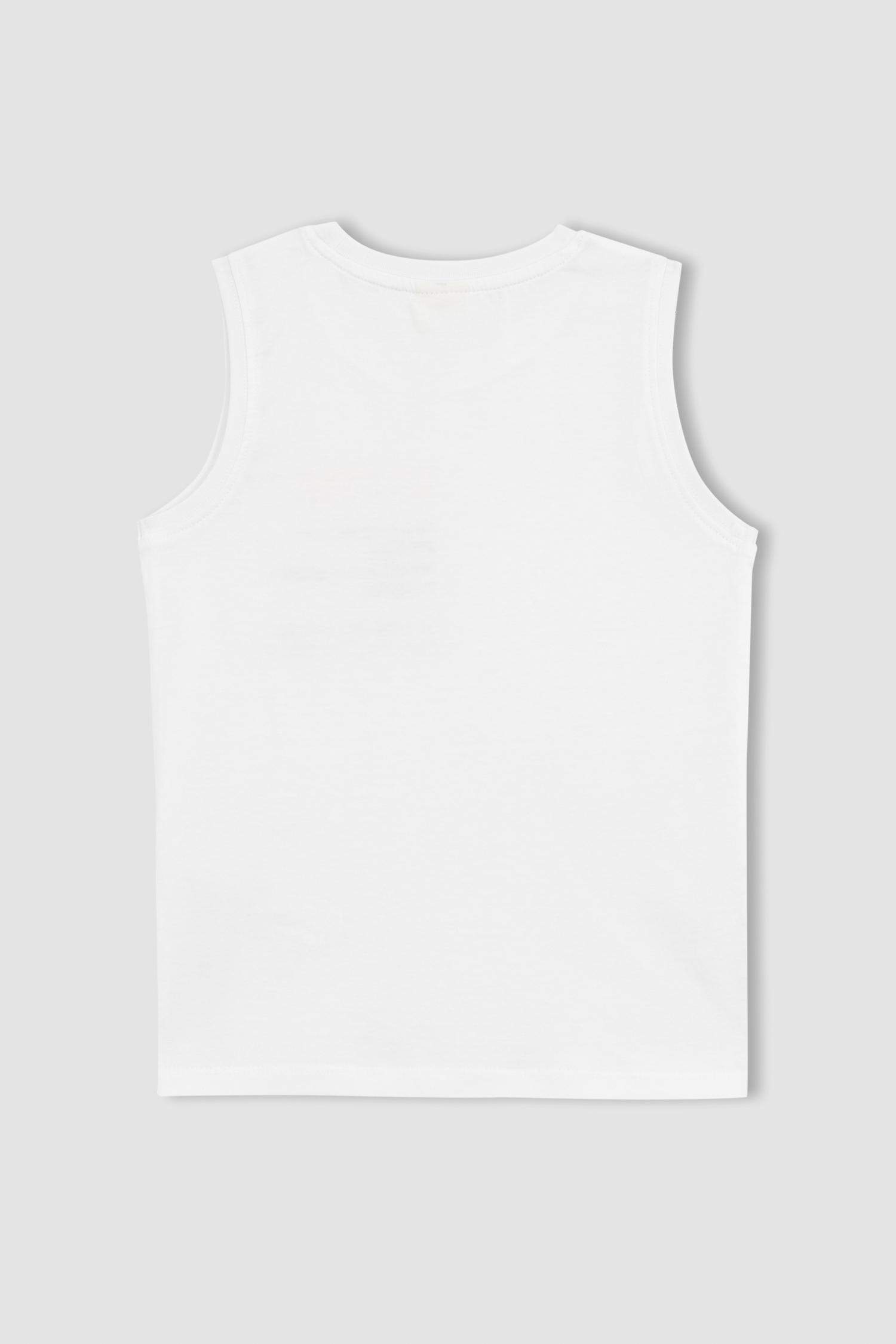 Erkek Çocuk Regular Fit Baskılı Pamuklu Penye Atlet