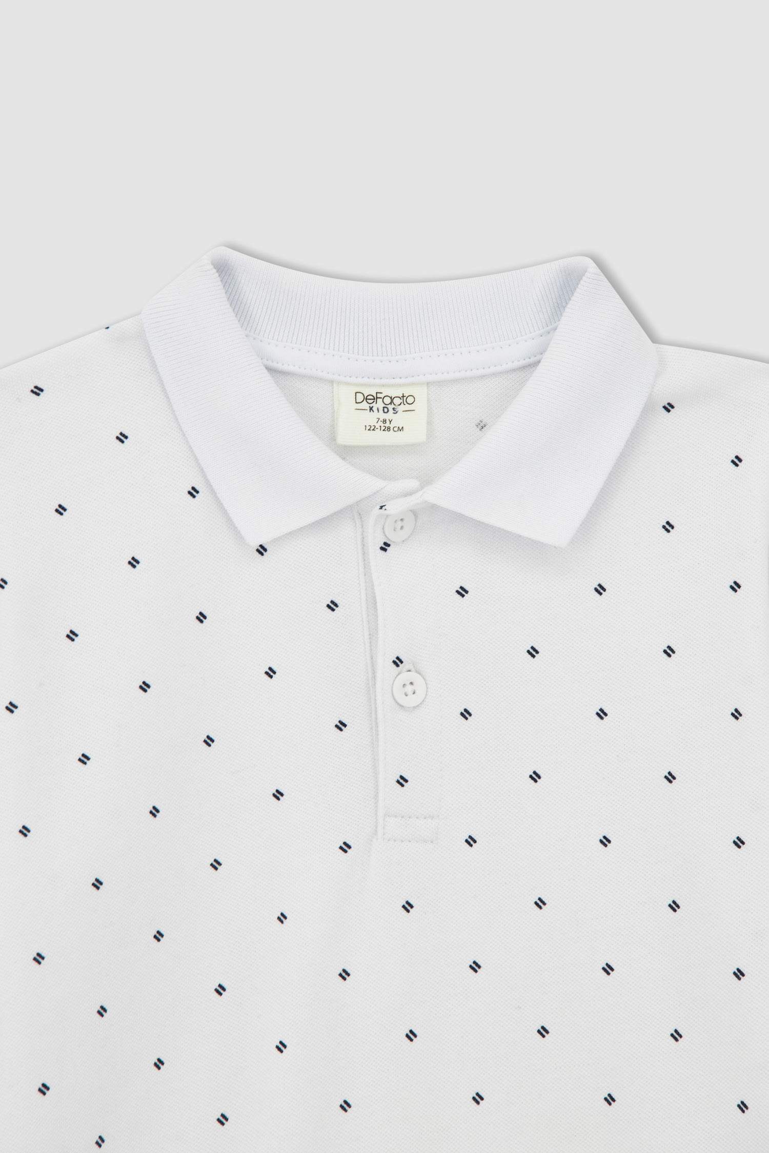 Boy Regular Fit Short Sleeve Polka Dot Print T-Shirt