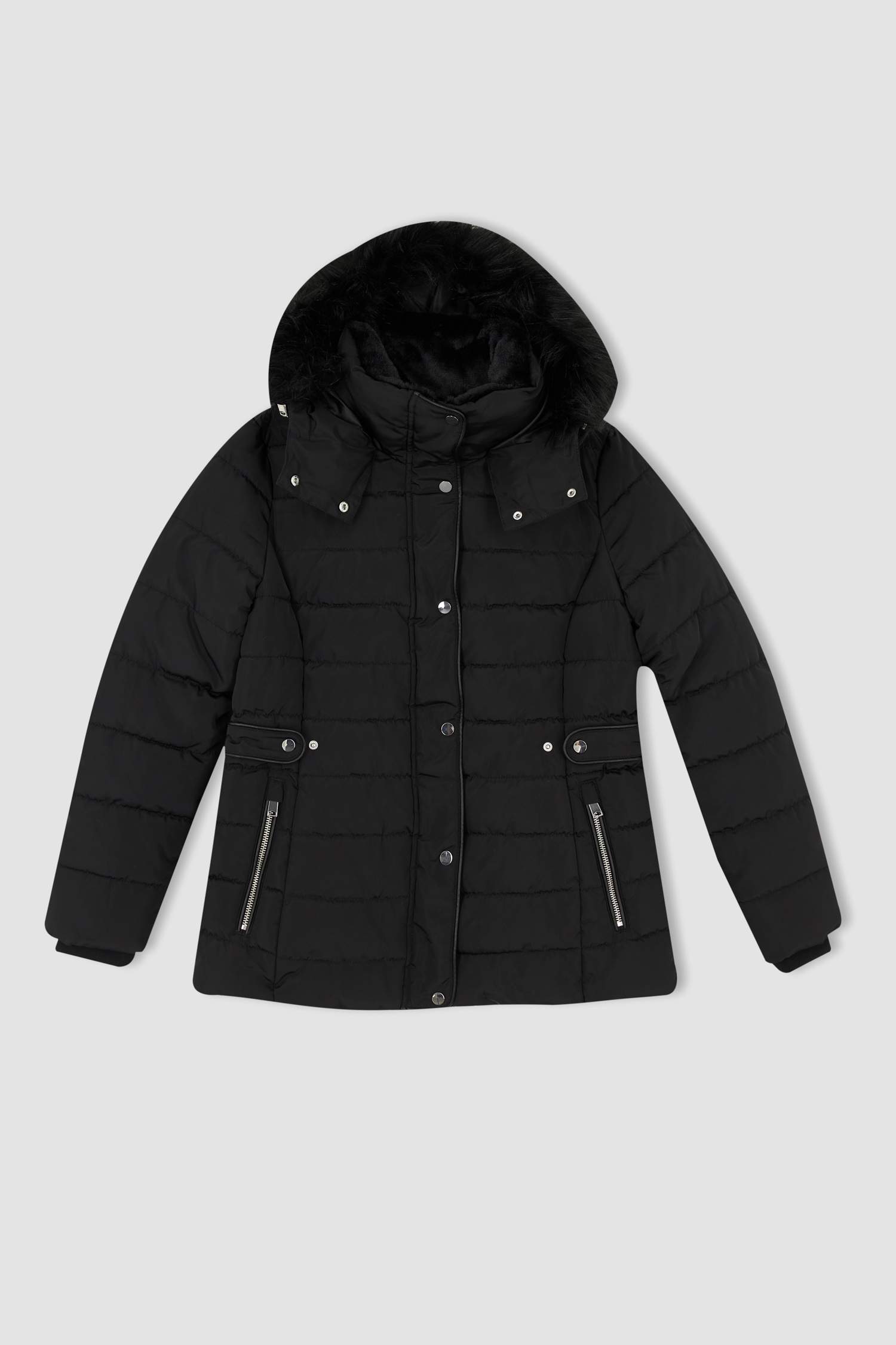 Куртка водонепроницаемая с капюшоном из искусственного меха