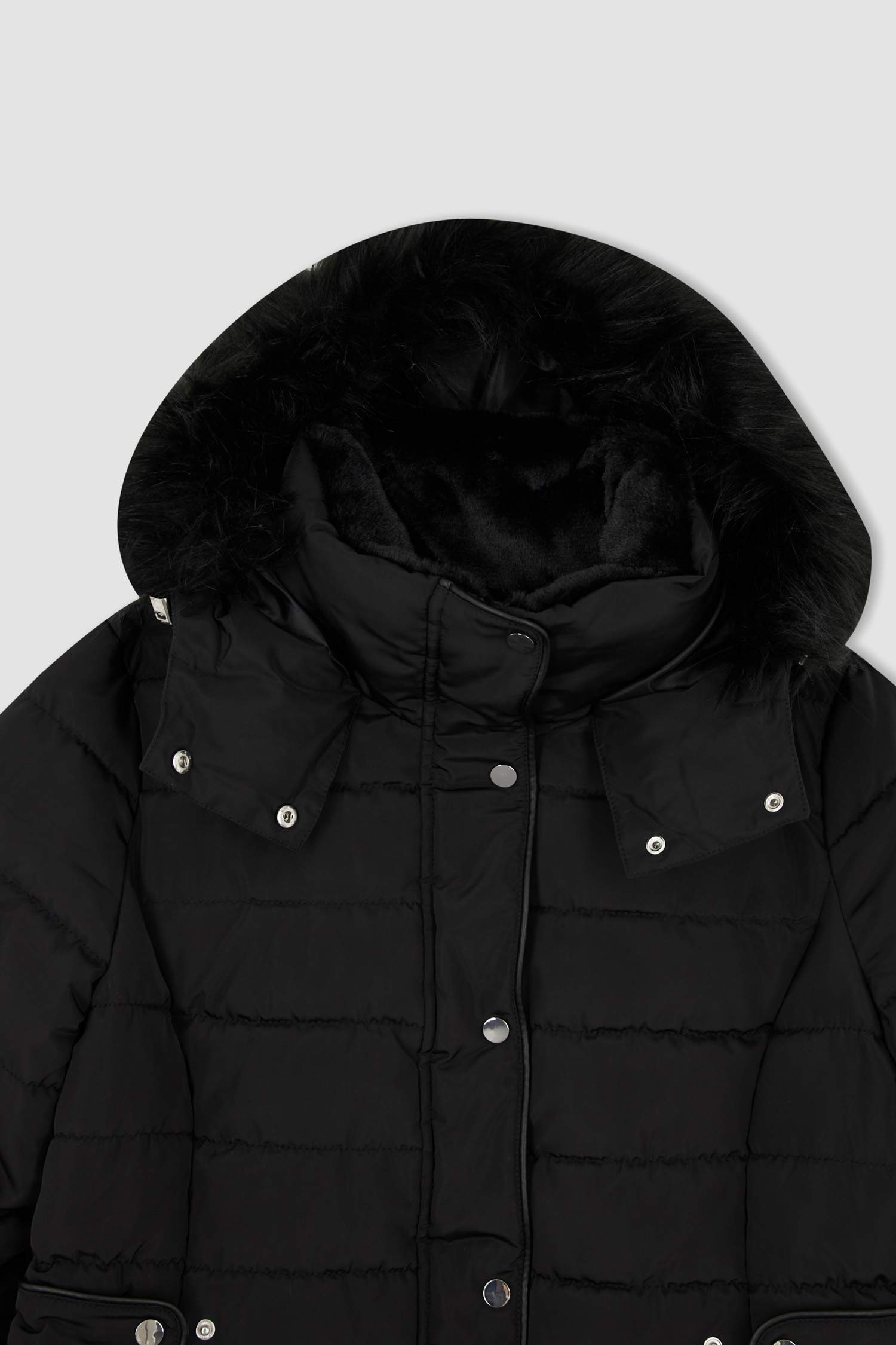 Куртка водонепроницаемая с капюшоном из искусственного меха