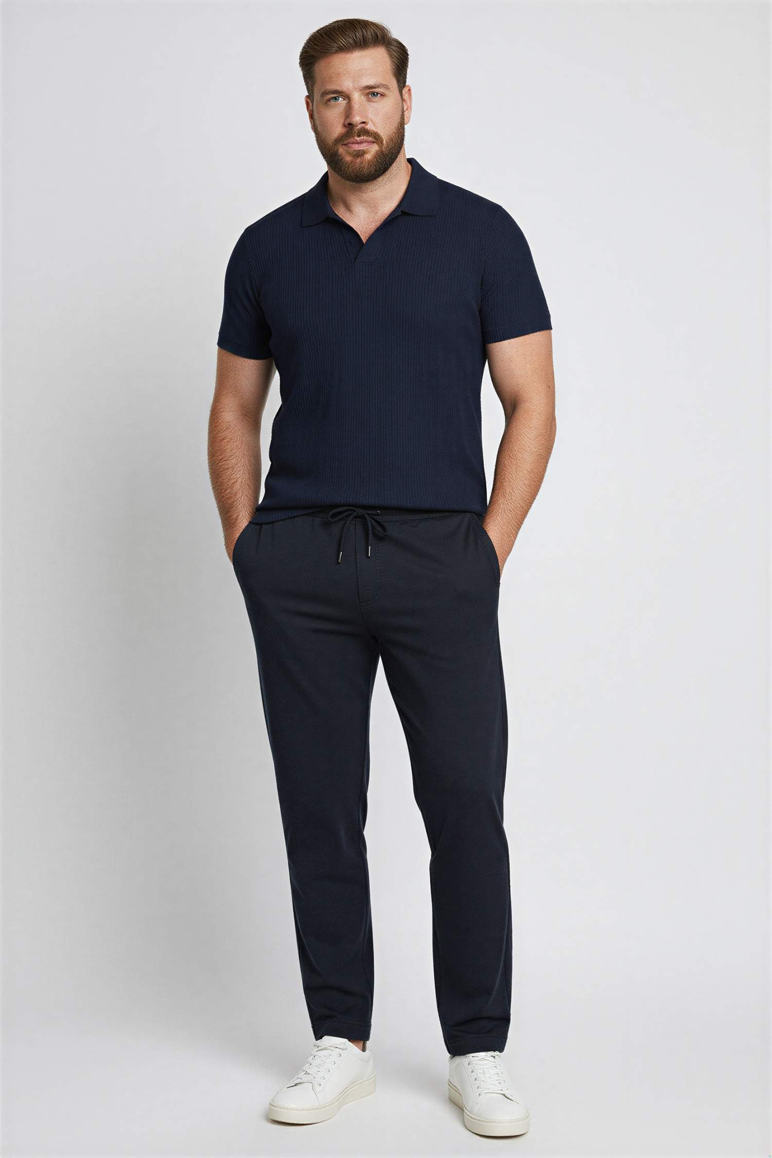 Футболка-поло приталенная с короткими рукавами