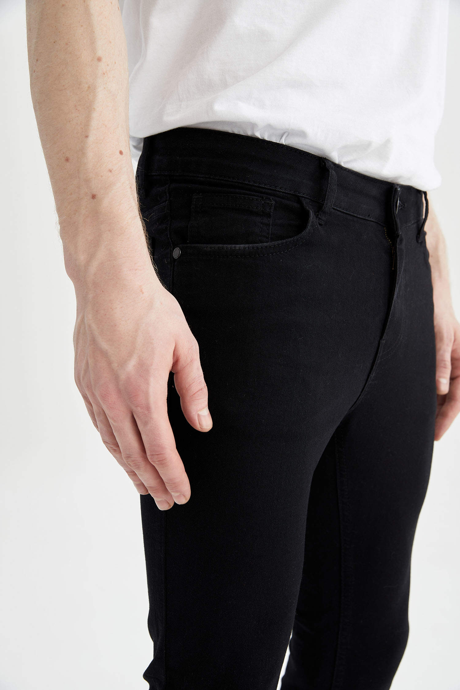 Defacto Super Skinny Normal Bel Dar Paça Jean Pantolon. 4