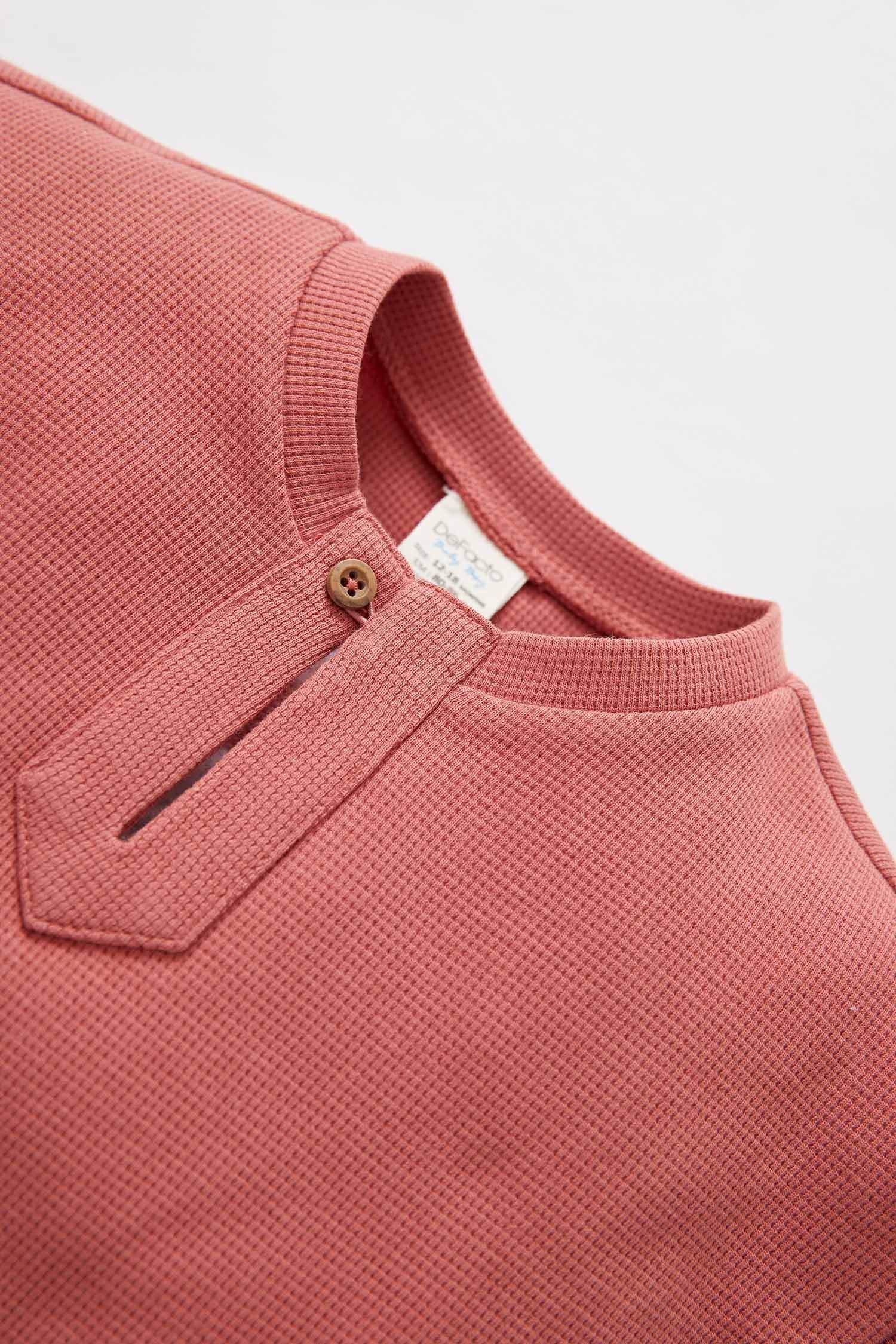 طفل رضيع الرقبة طاقم تيشيرت كم طويل