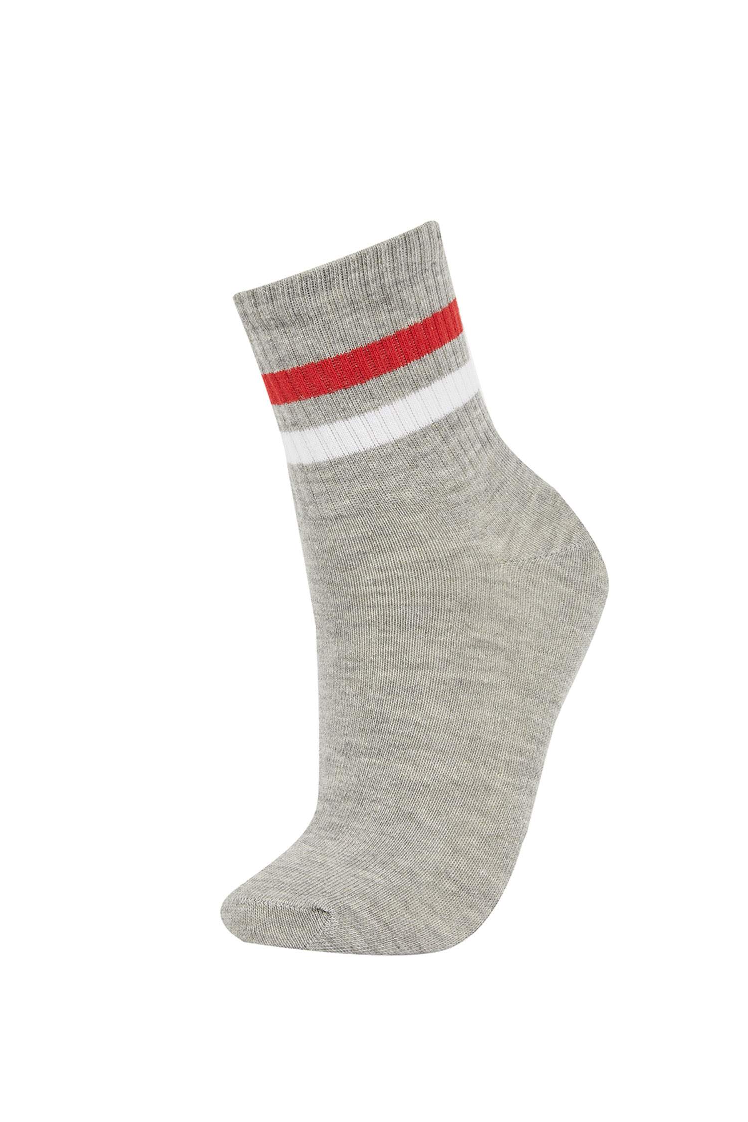 Kadın 3'lü Pamuklu Uzun Çorap