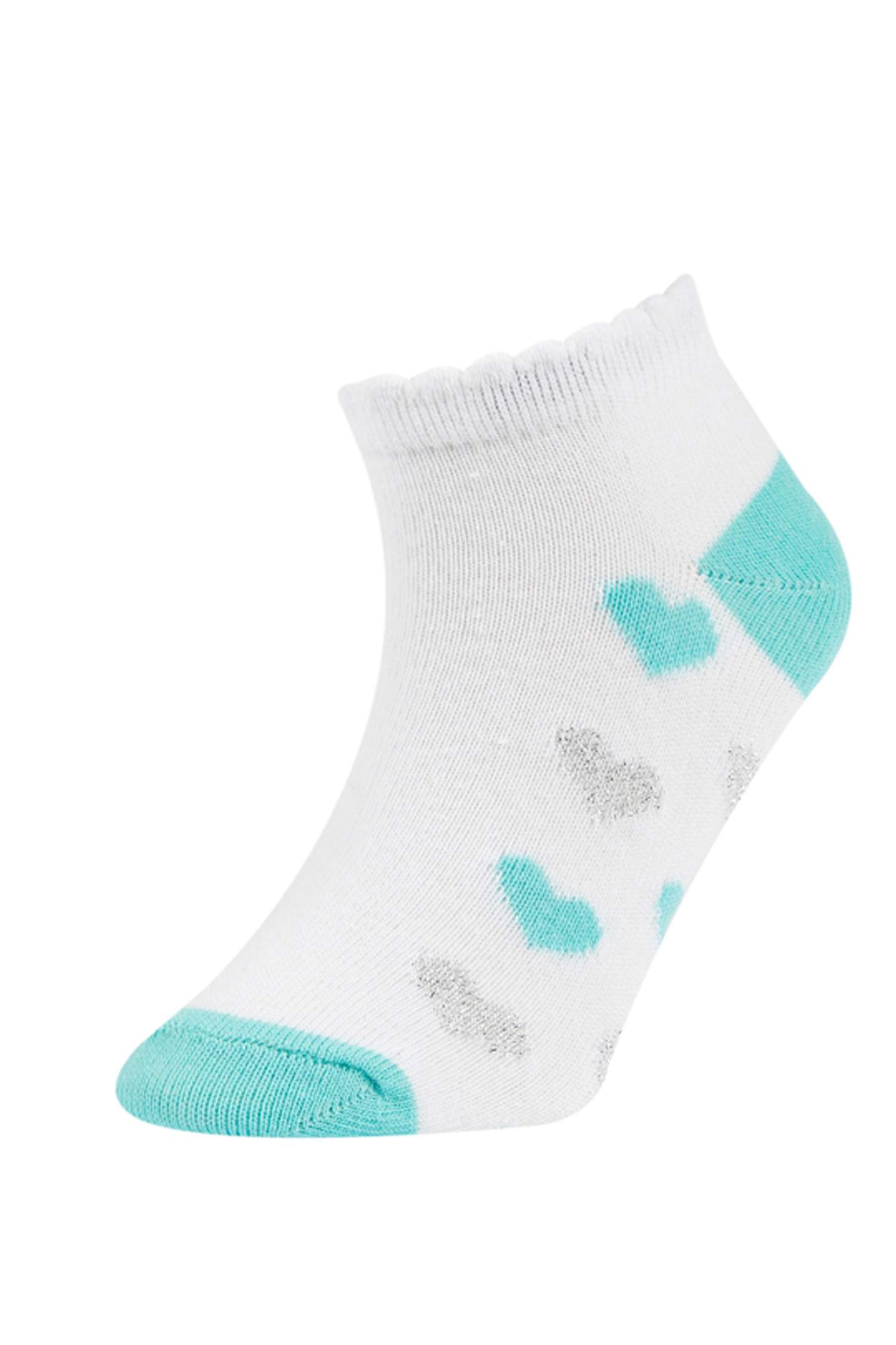 Girls' Cotton 5 Pack Short Socks