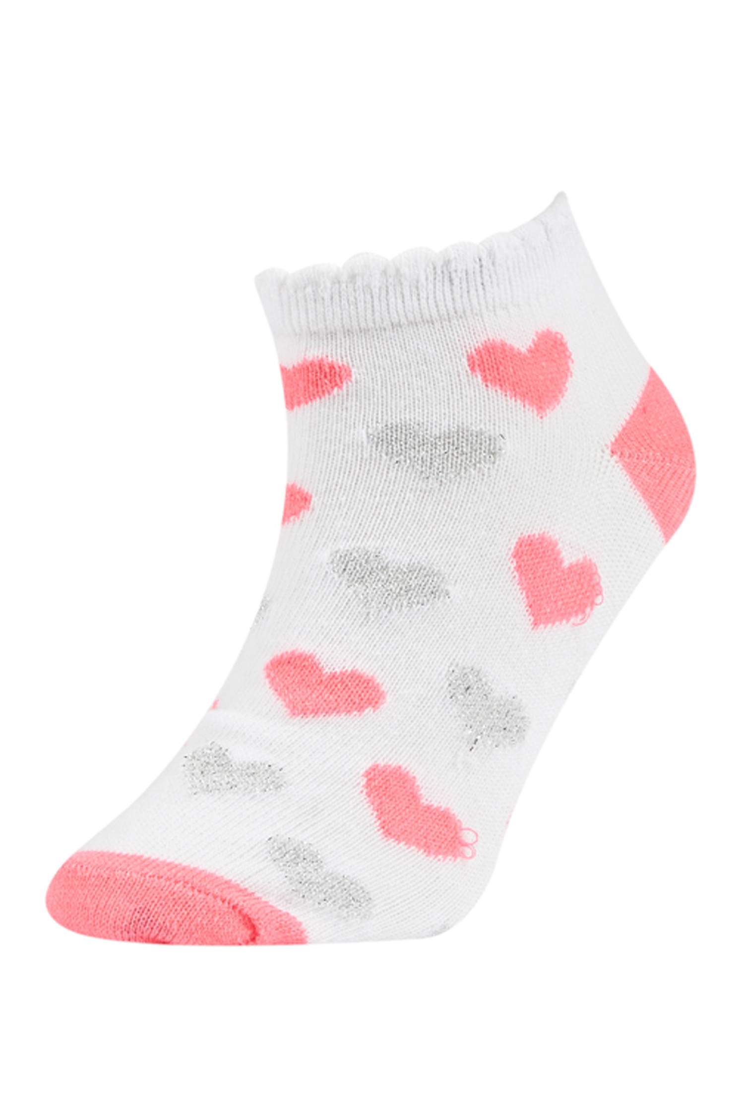 Girls' Cotton 5 Pack Short Socks