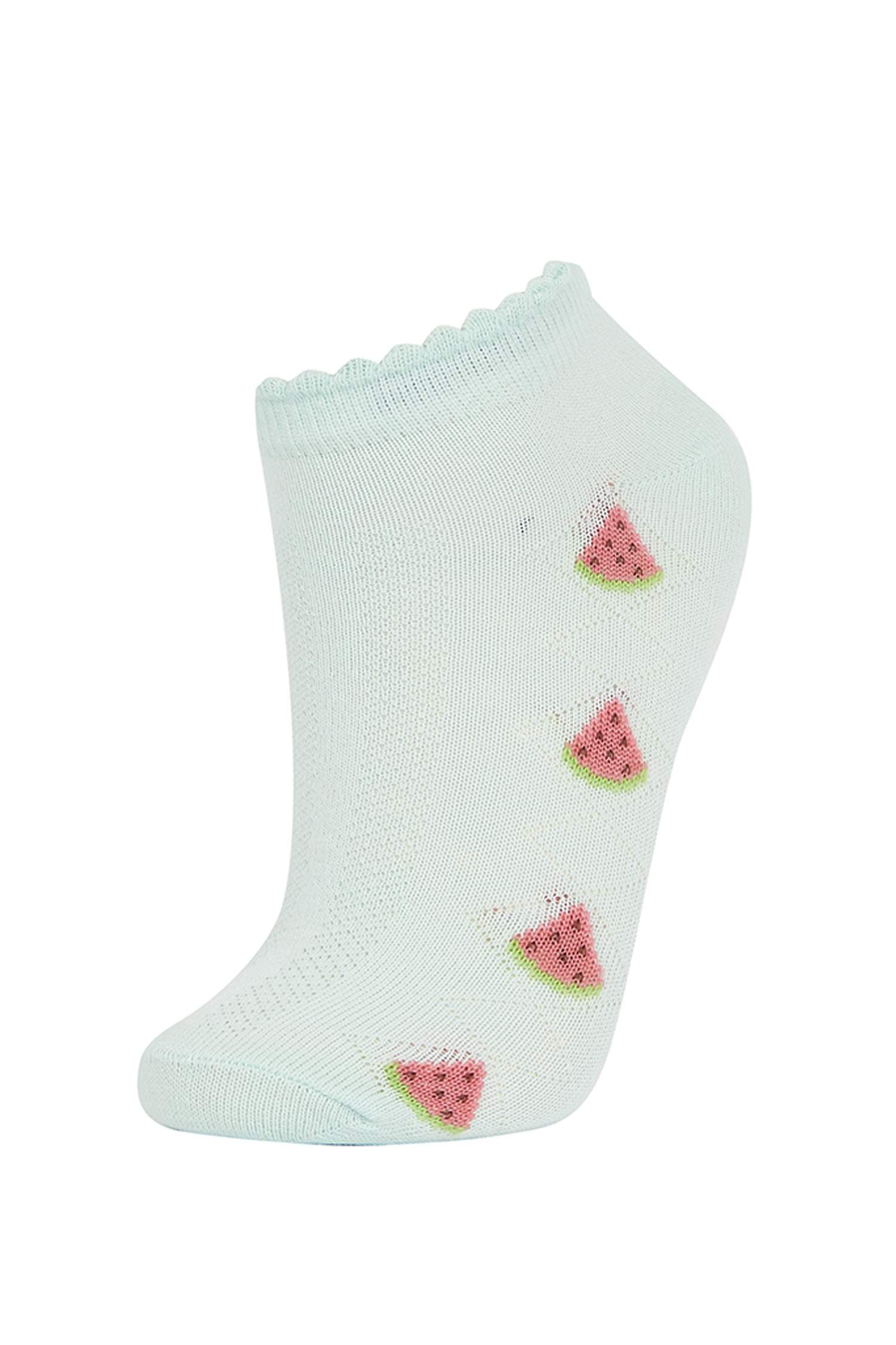Girls' Cotton 5 Pack Short Socks
