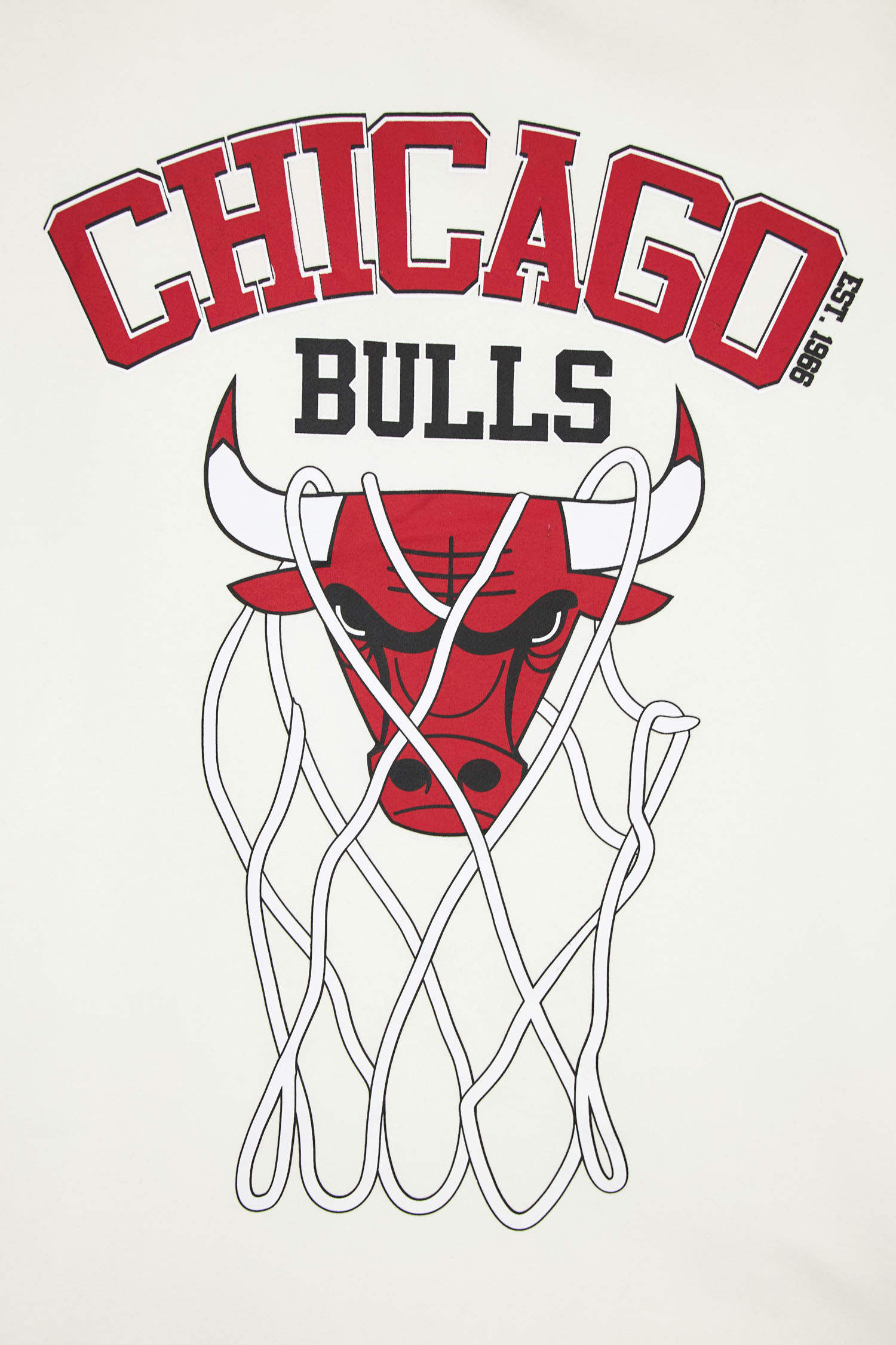 Defacto Fit NBA Chicago Bulls Oversize Fit Kapüşonlu Tişört. 5