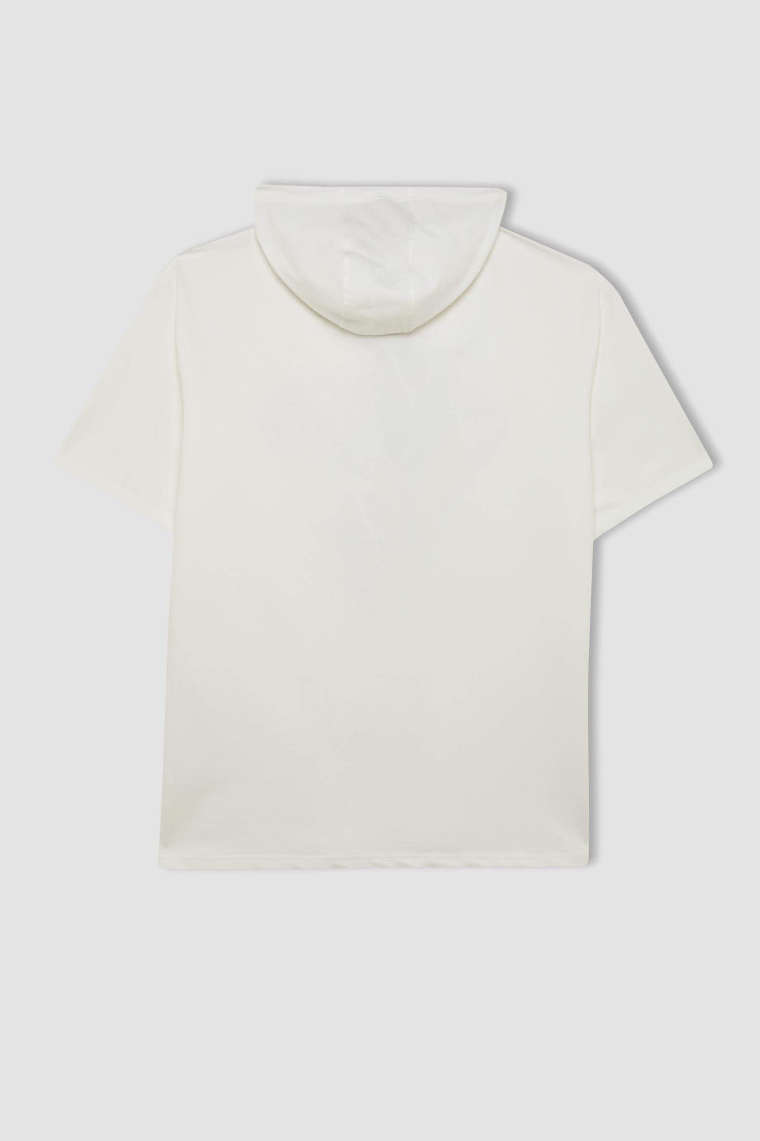 DeFactoFit NBA Chicago Bulls Oversize Fit Hooded T-Shirt