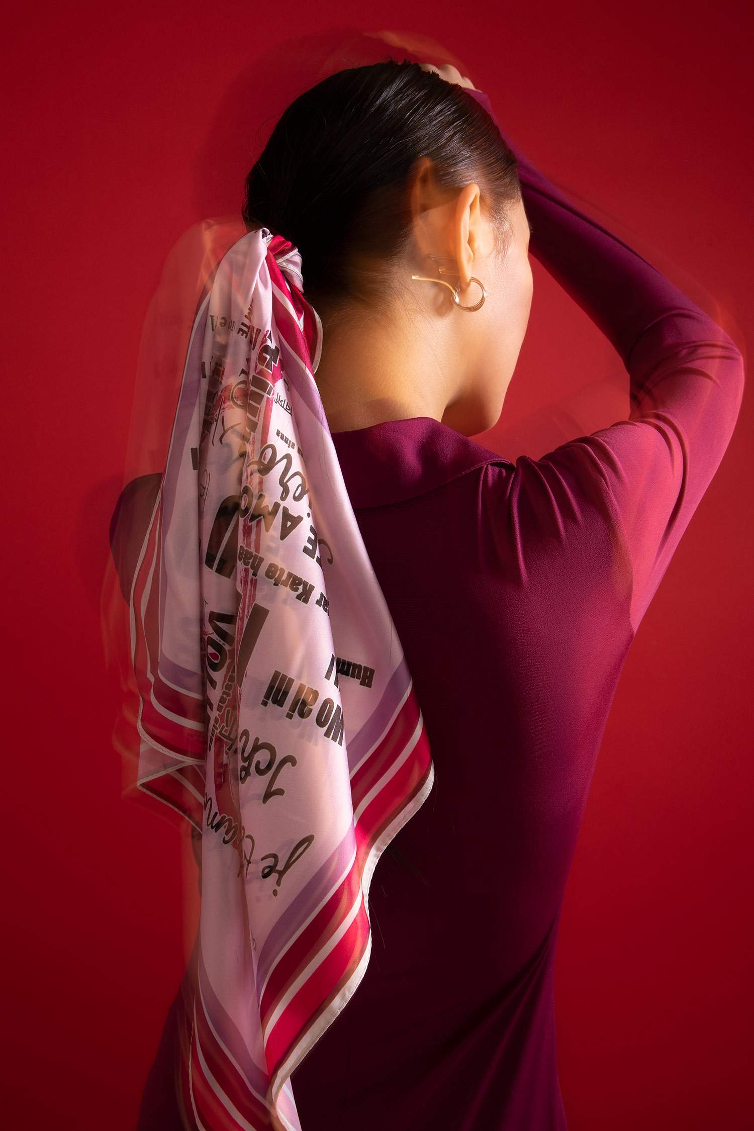 Фуляр с принтом для женщин, 2 пары