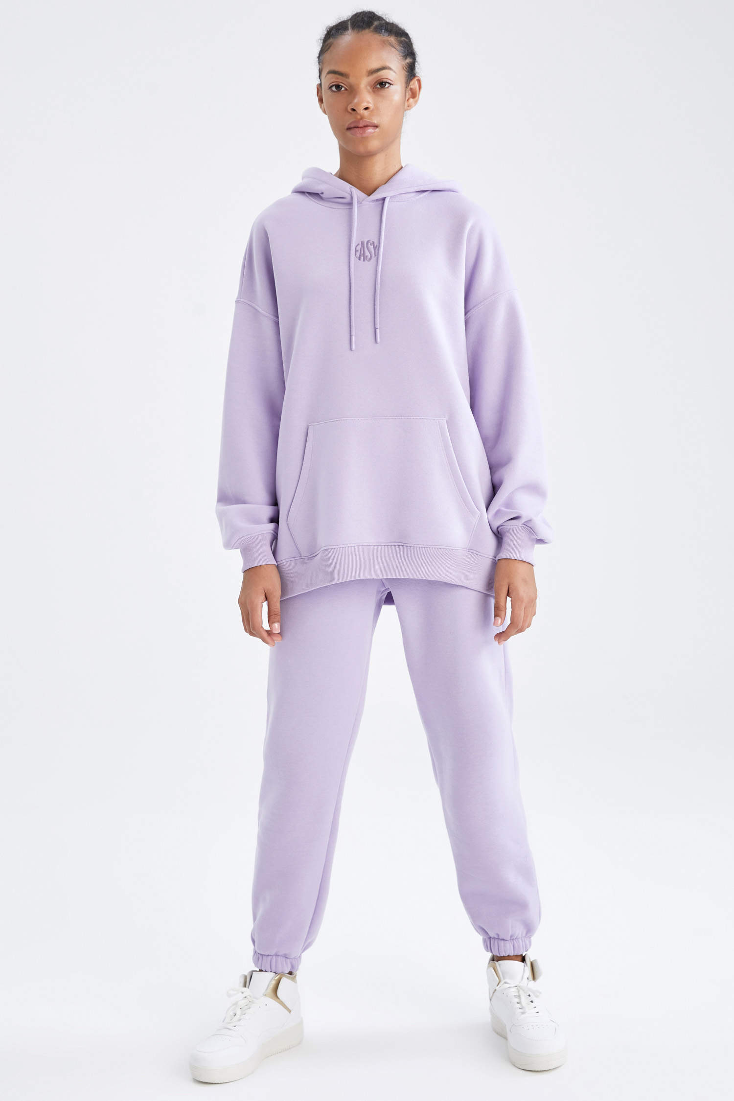 Purple WOMAN Shirred Ankle Joggers 2384926 | DeFacto