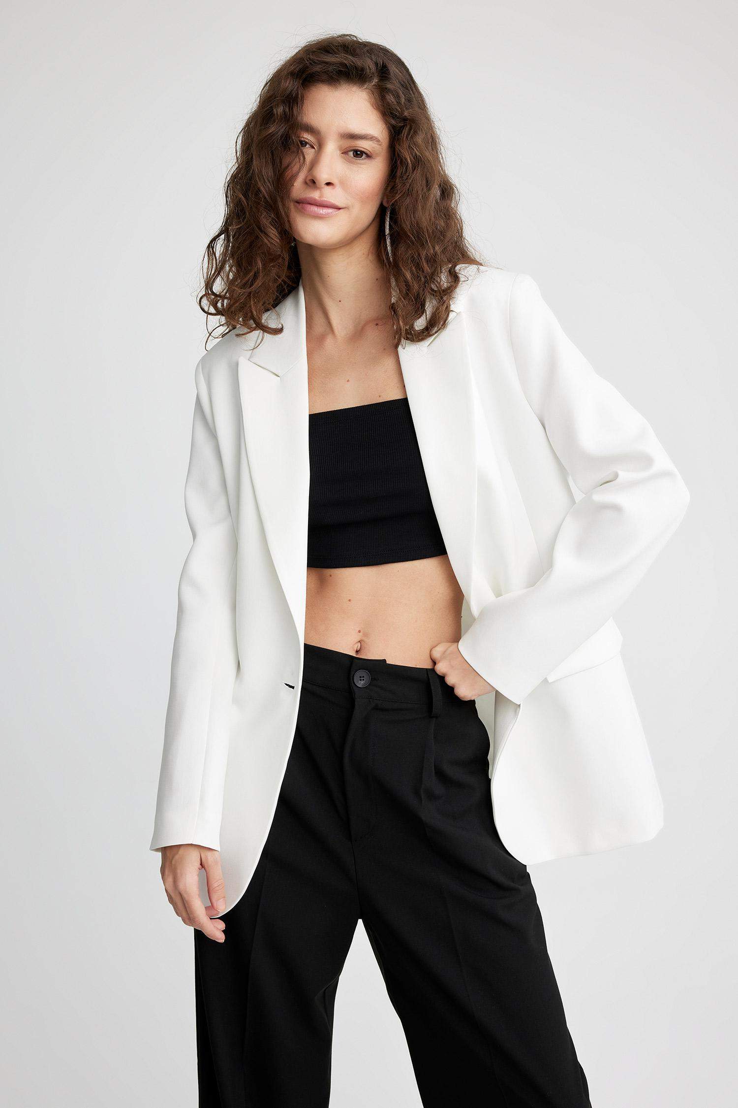 سترة بليزر اوفر سايز ذو وجهين