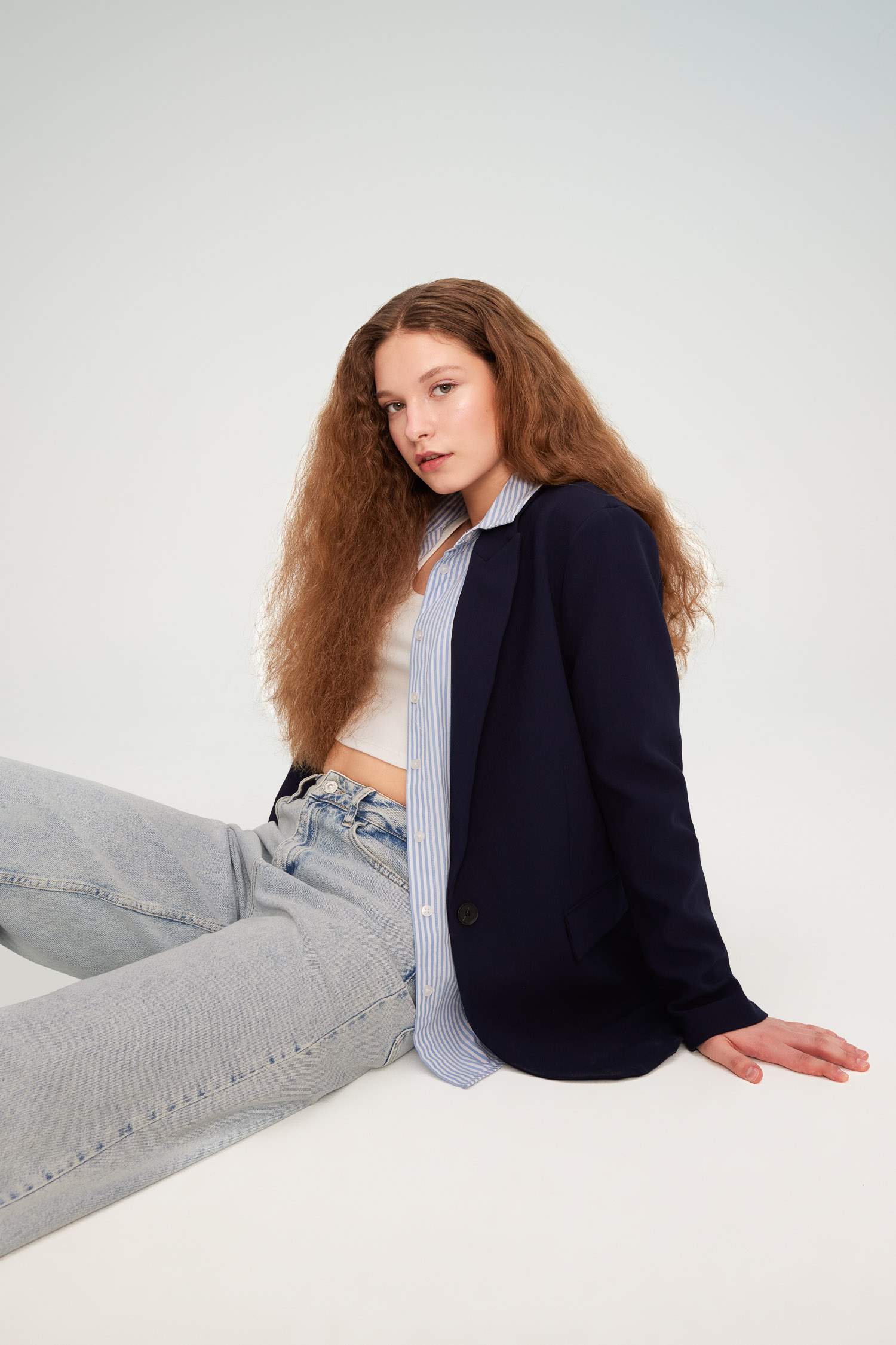 Veste Blazer Oversize avec Poches à rabat