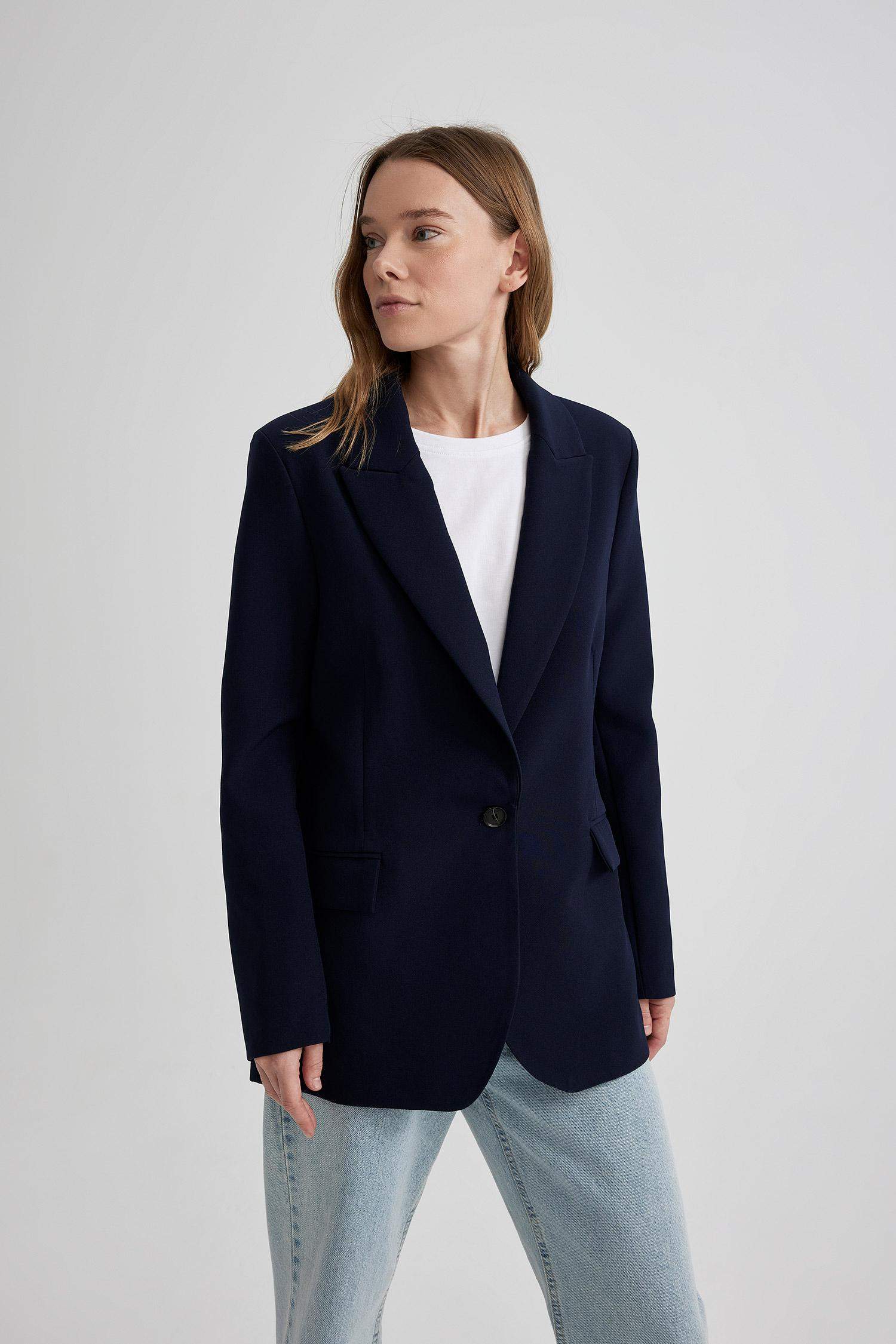 Veste Blazer Oversize avec Poches à rabat