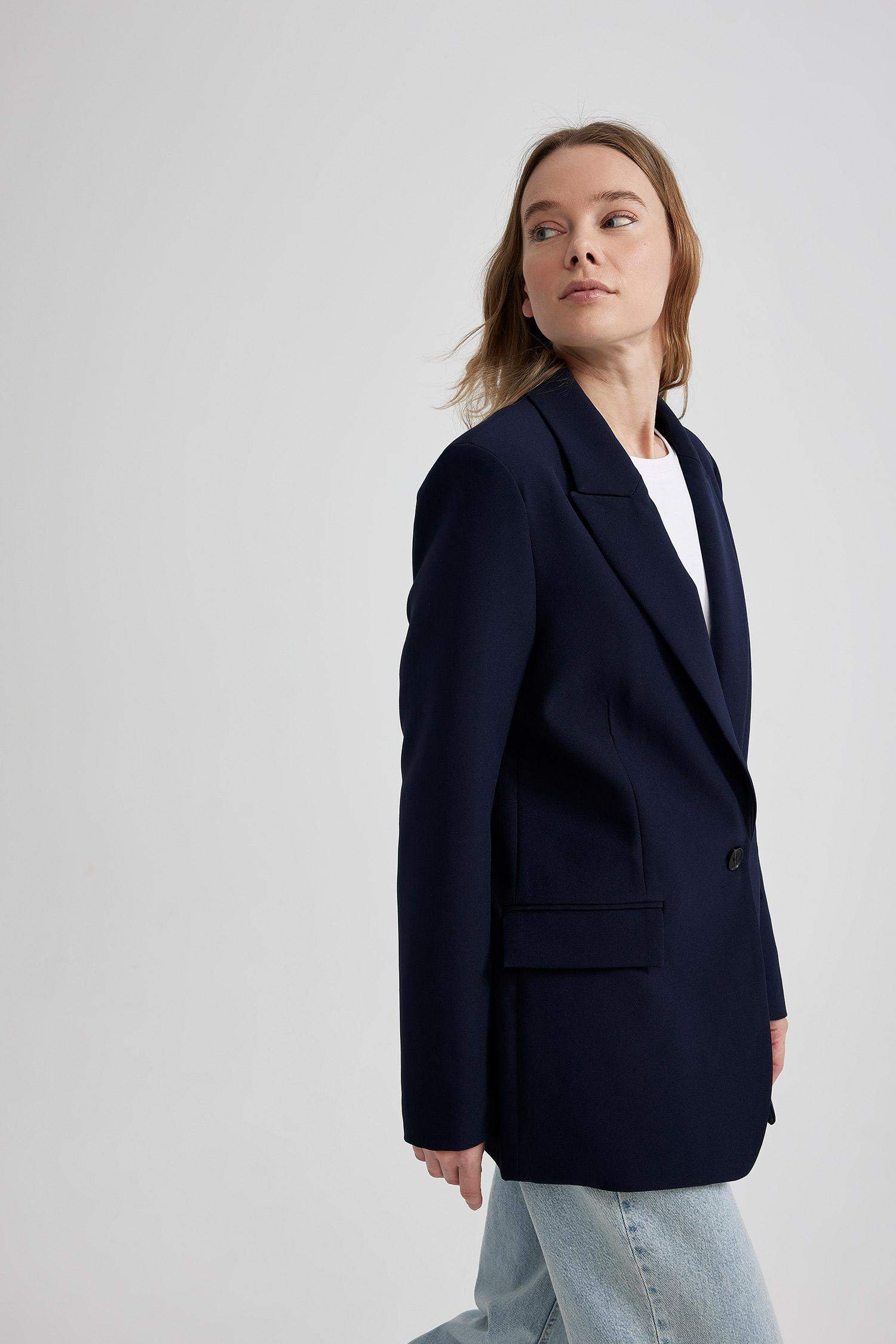 Veste Blazer Oversize avec Poches à rabat