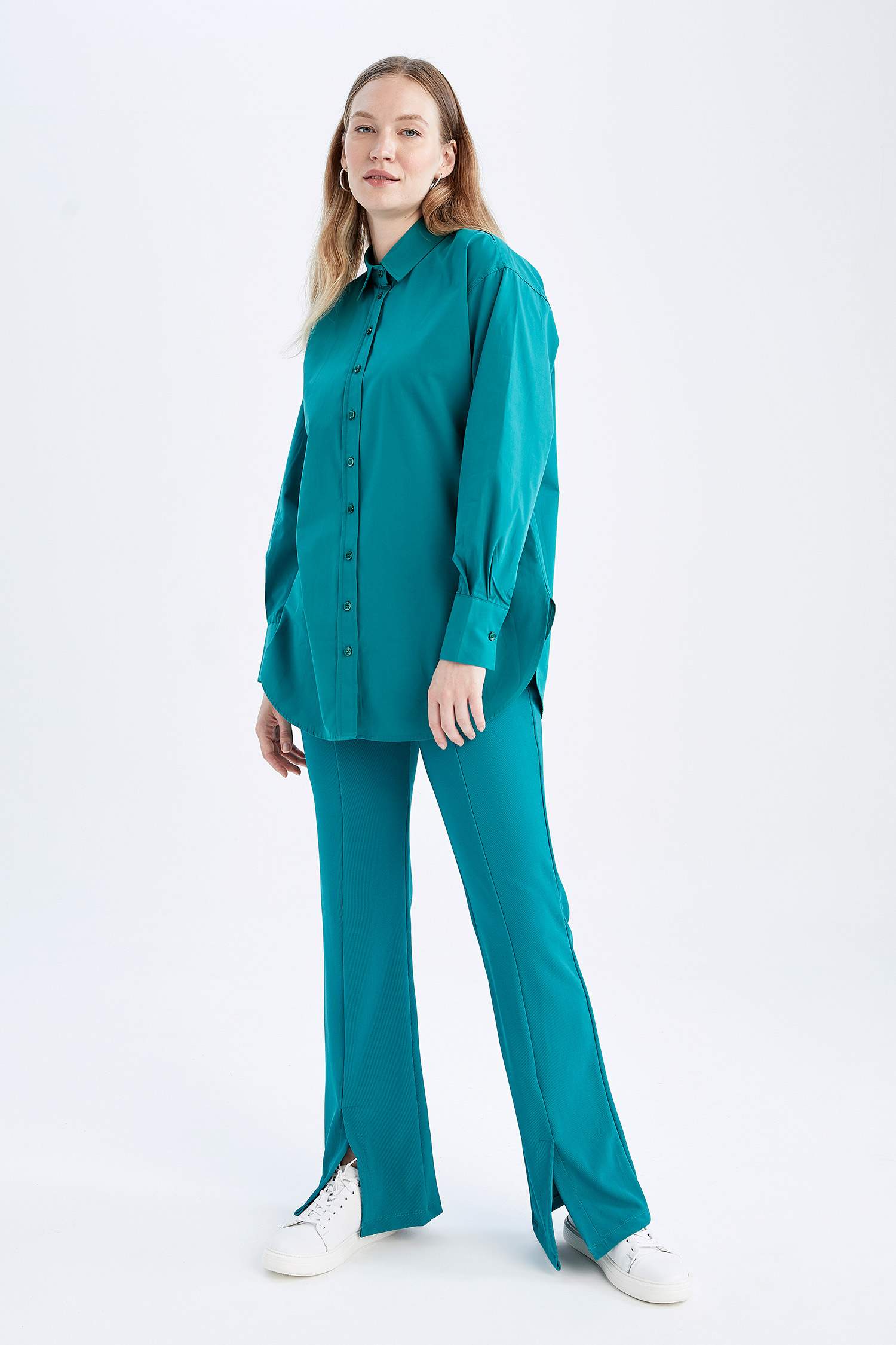 Ottoman Trousers with Flared Leg Slits