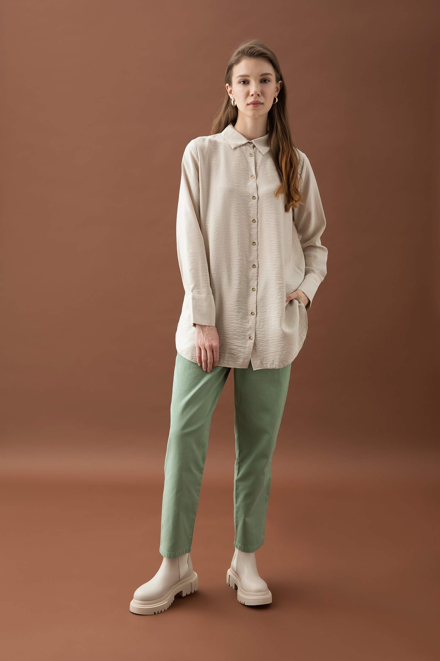 Брюки прямого кроя