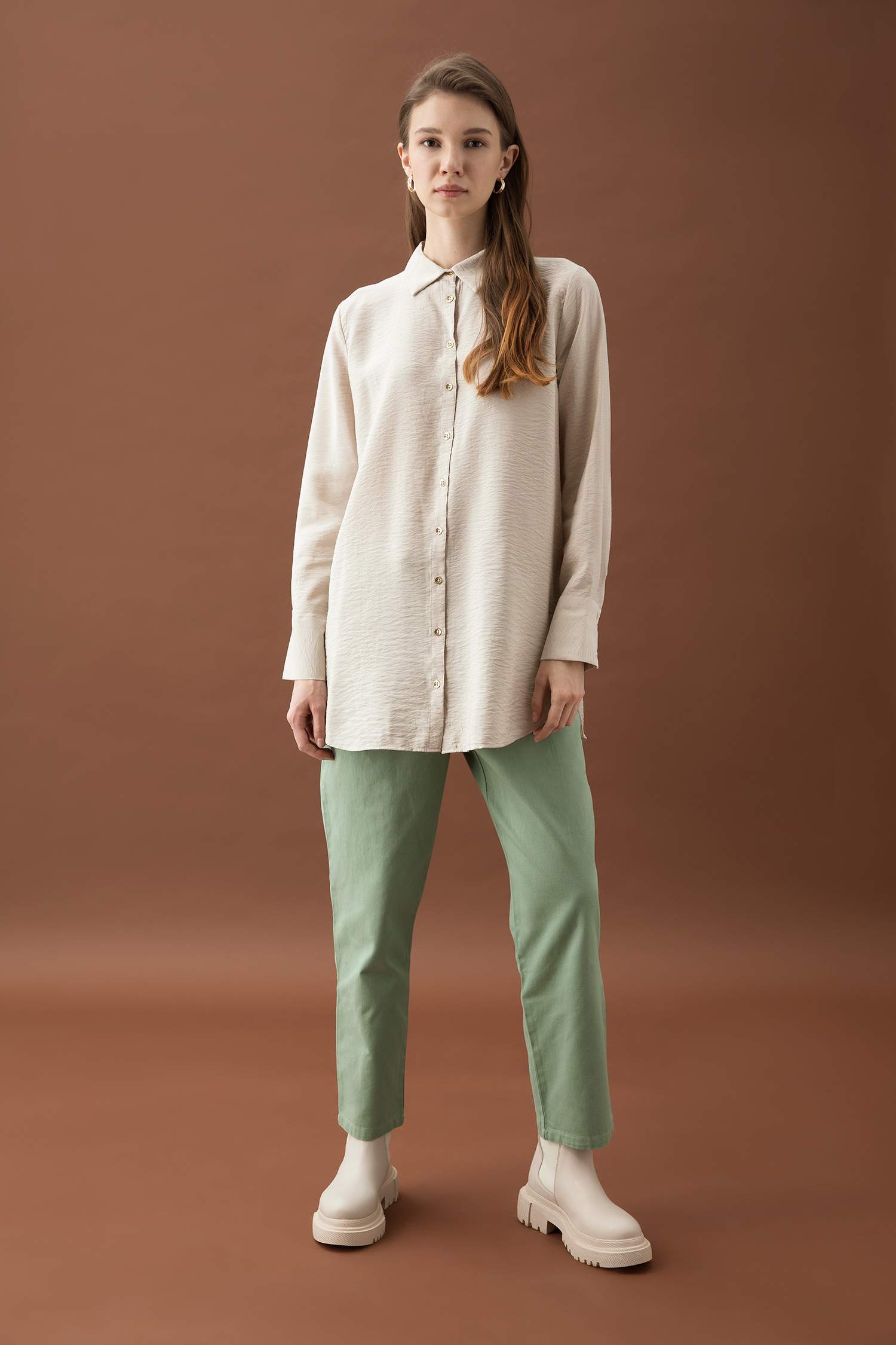 Брюки прямого кроя