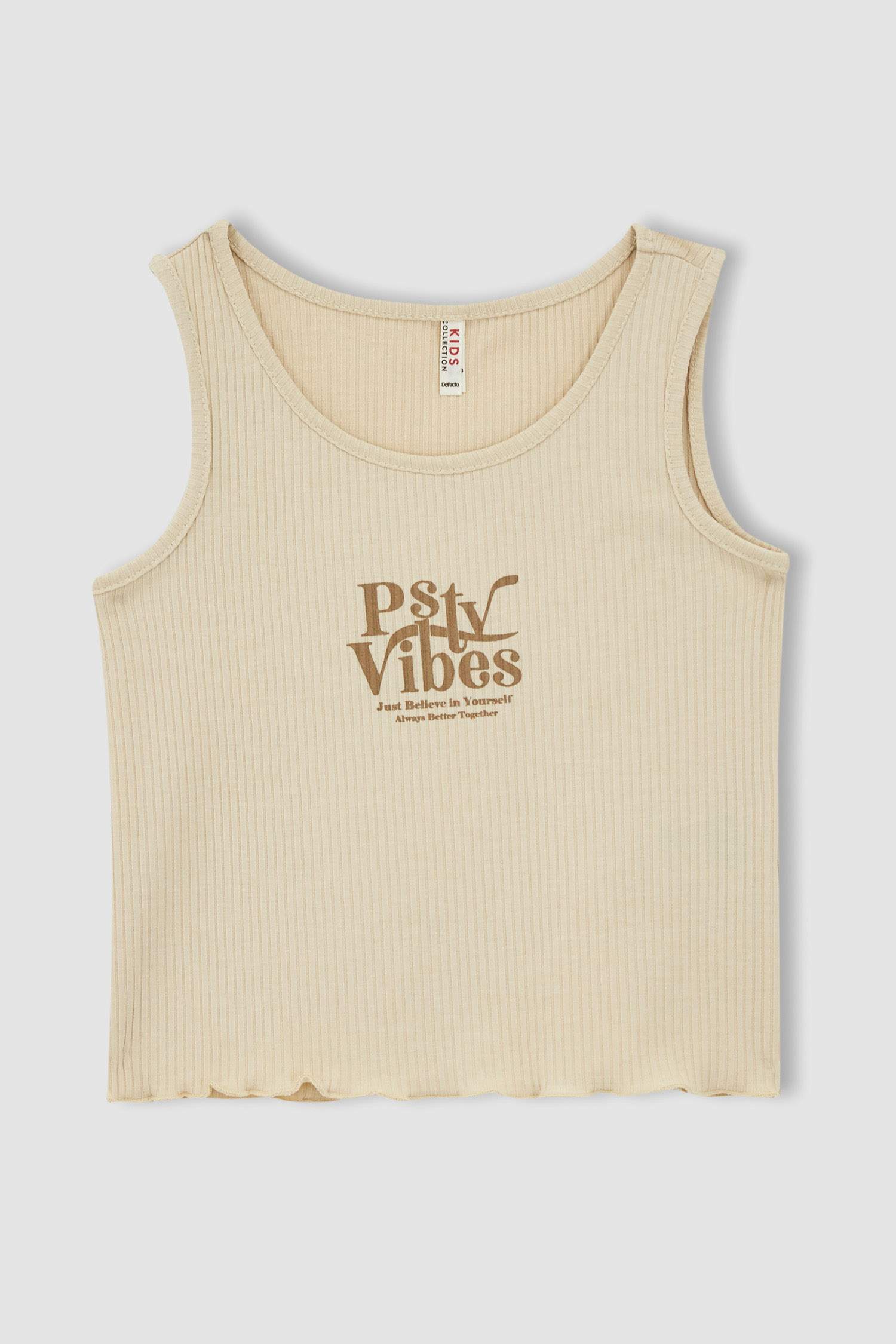 Майка приталенного кроя с принтом для девочек