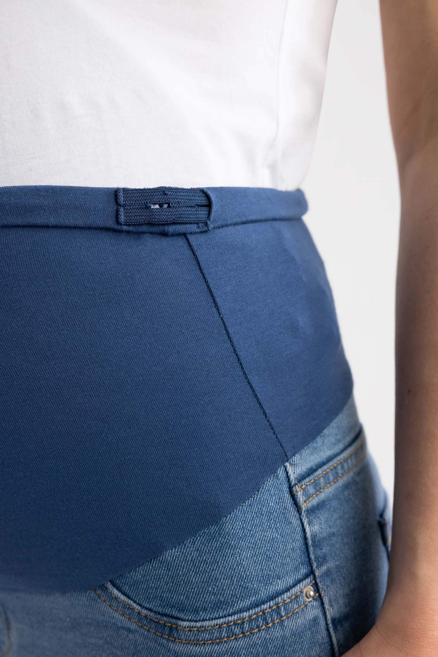 Boyfriend Yüksek Bel Yırtık Detaylı Hamile Jean Pantolon