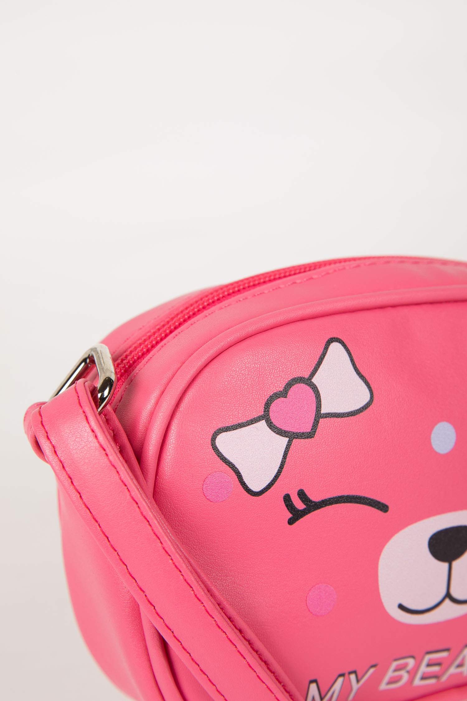 Girl Teddy Bear Patterned Shoulder Bag