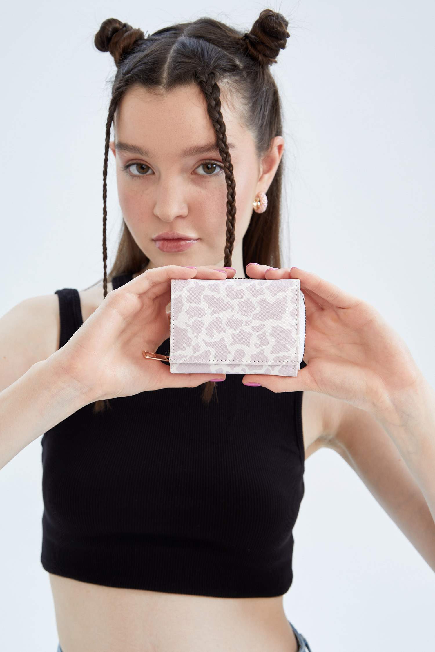 Kadın Desenli Suni Deri Cüzdan