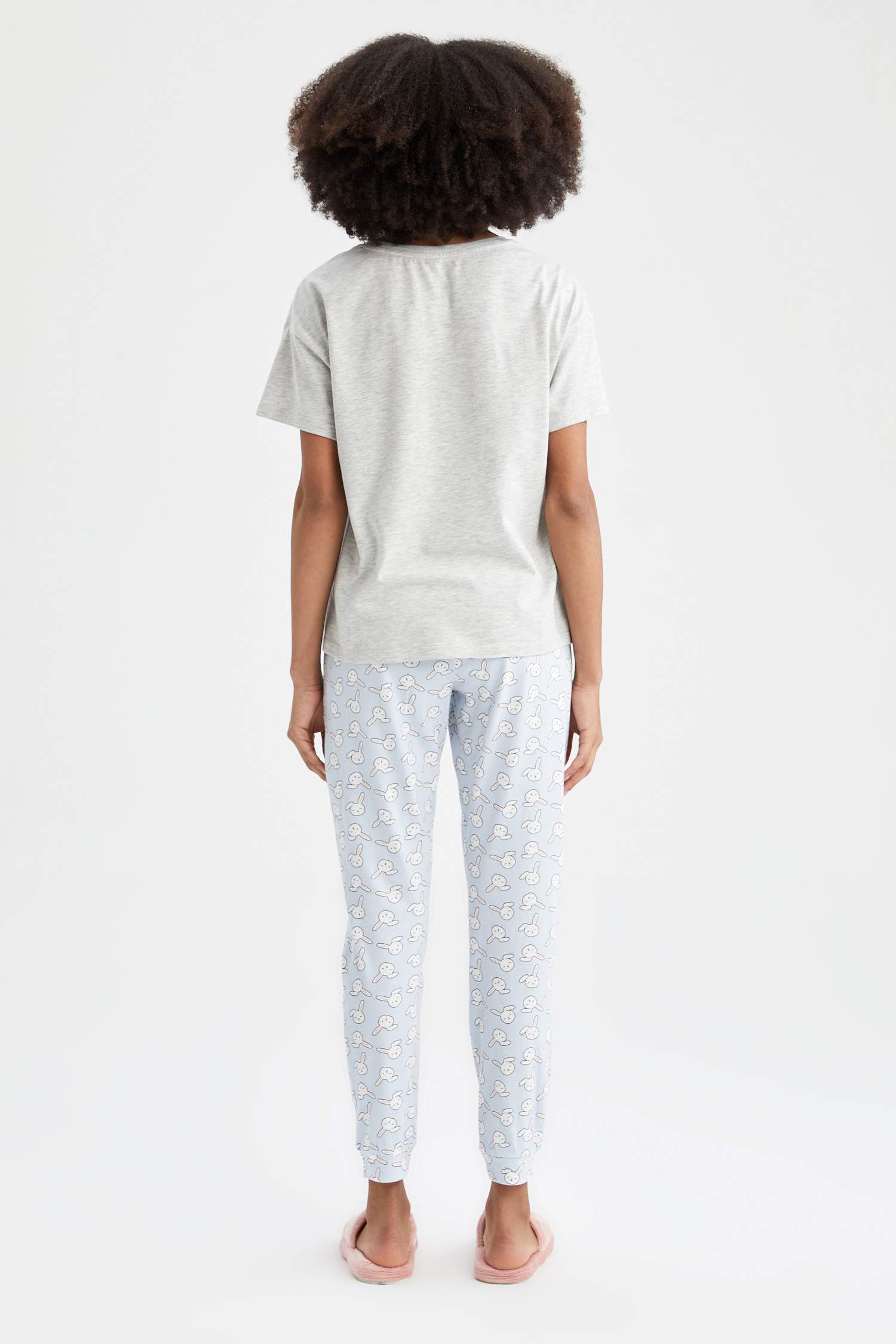 Ensemble de pyjama en coton à manches courtes et coupe régulière Fall in Love