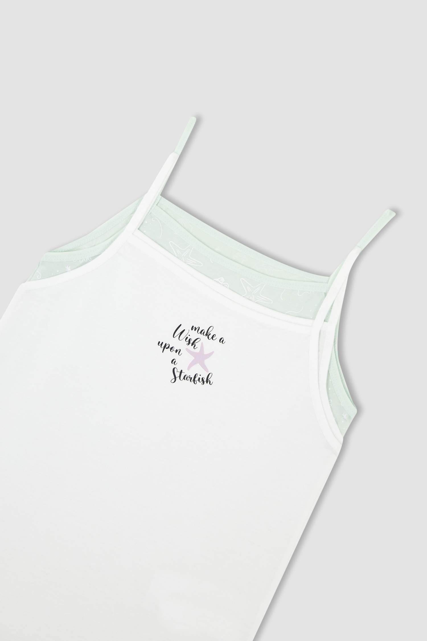 Lot de 2 Athlètes Regular Fit en coton à bretelles imprimées pour fille