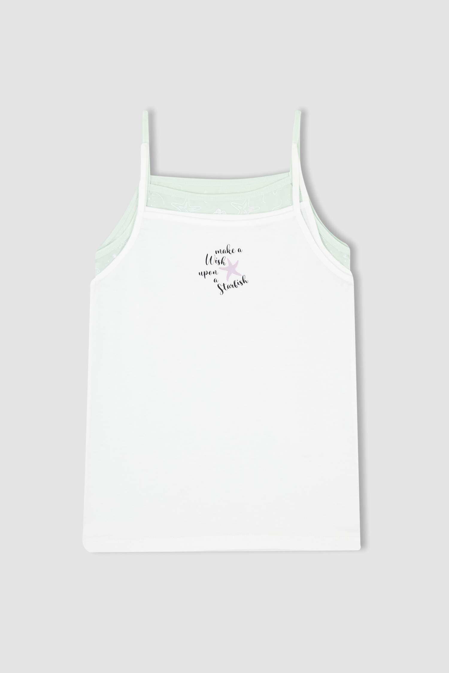 Lot de 2 Athlètes Regular Fit en coton à bretelles imprimées pour fille