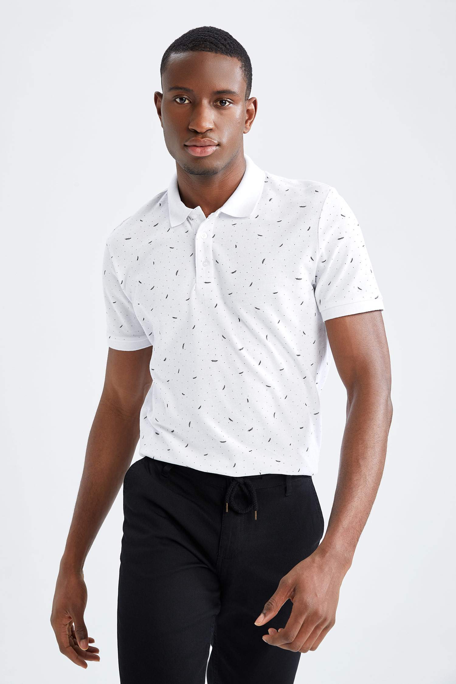 Футболка поло стандартного кроя из хлопка