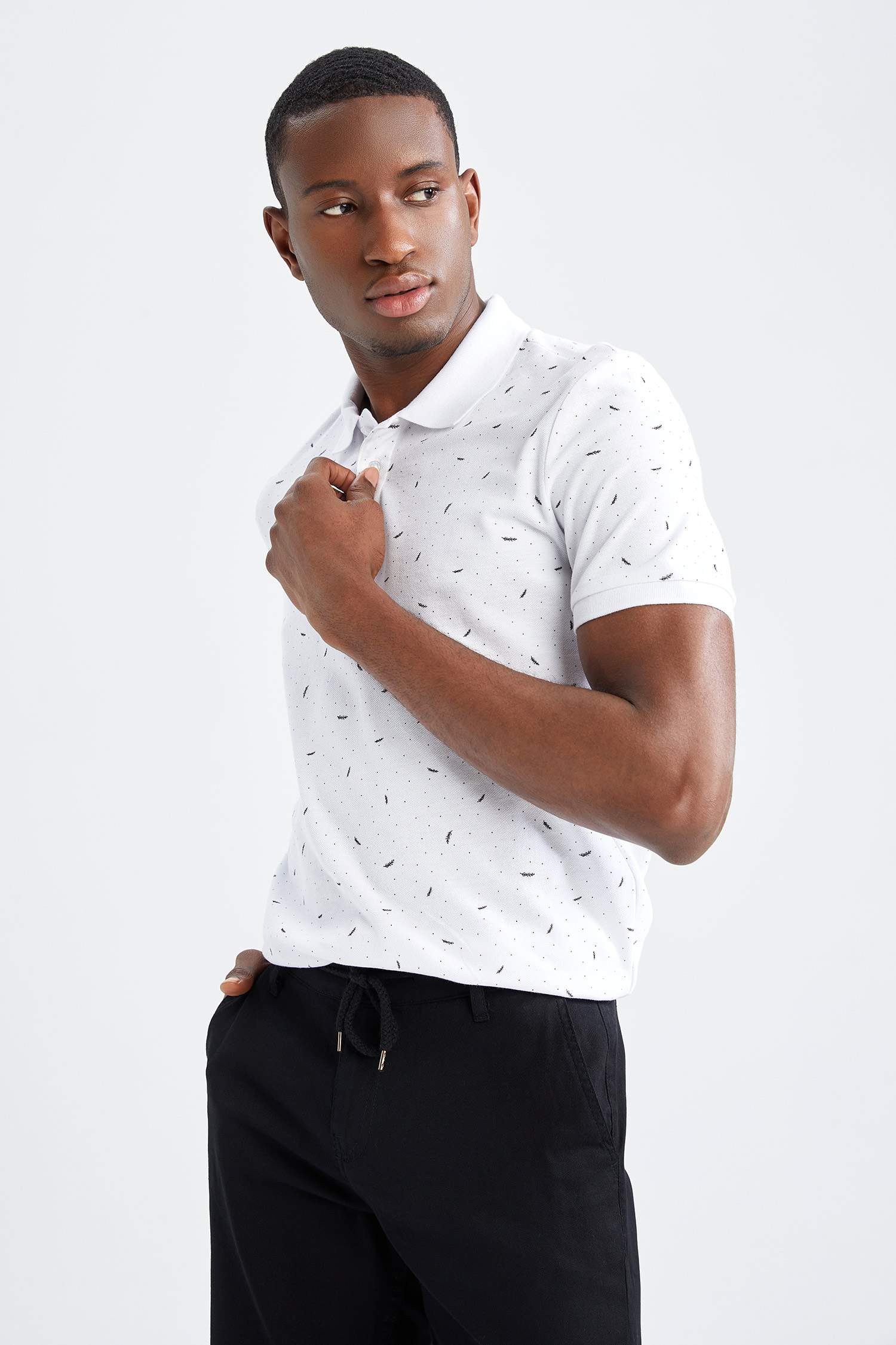 Футболка поло стандартного кроя из хлопка