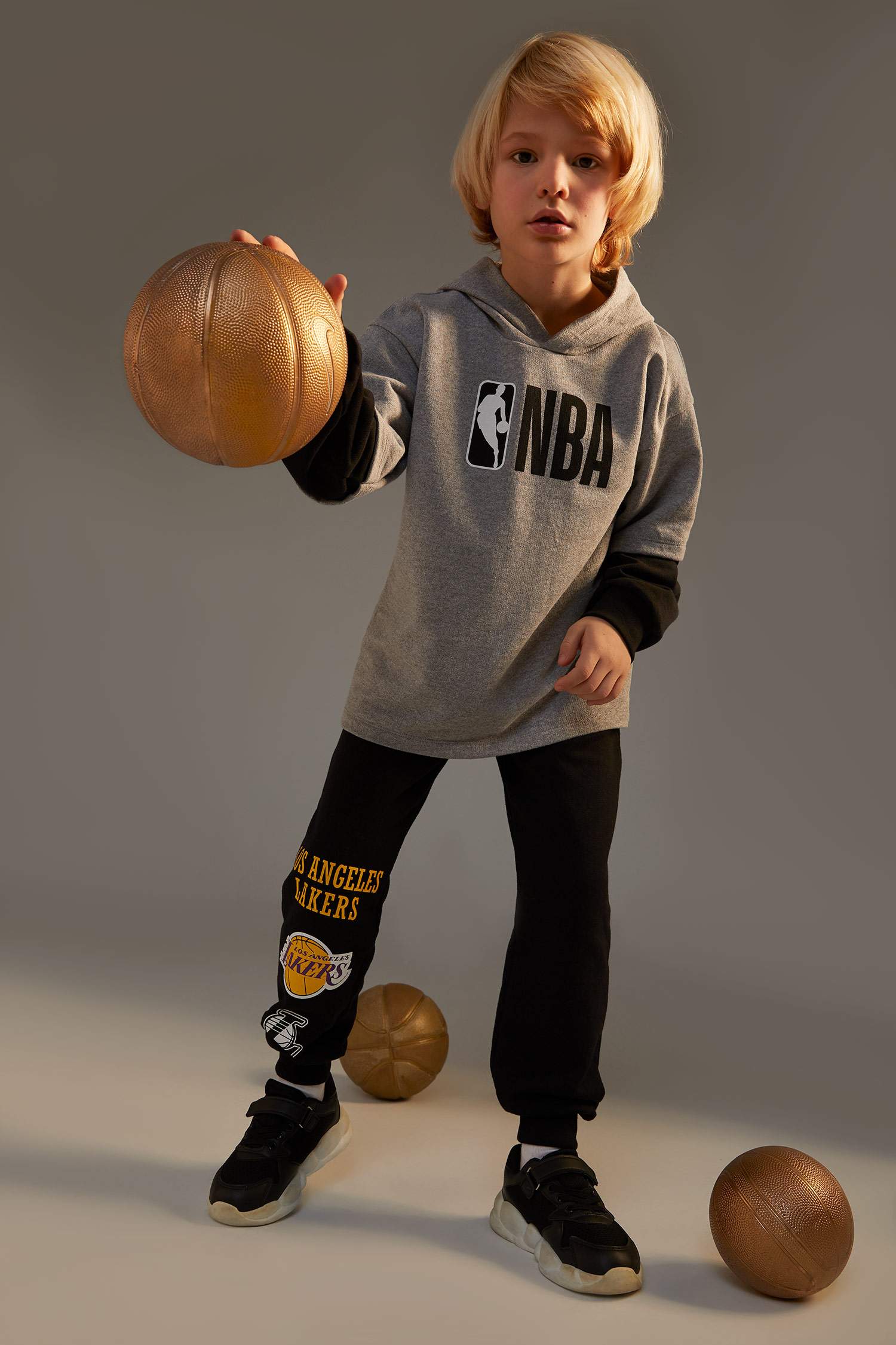 Lil in Los Angeles Lakers Basketball Jersey