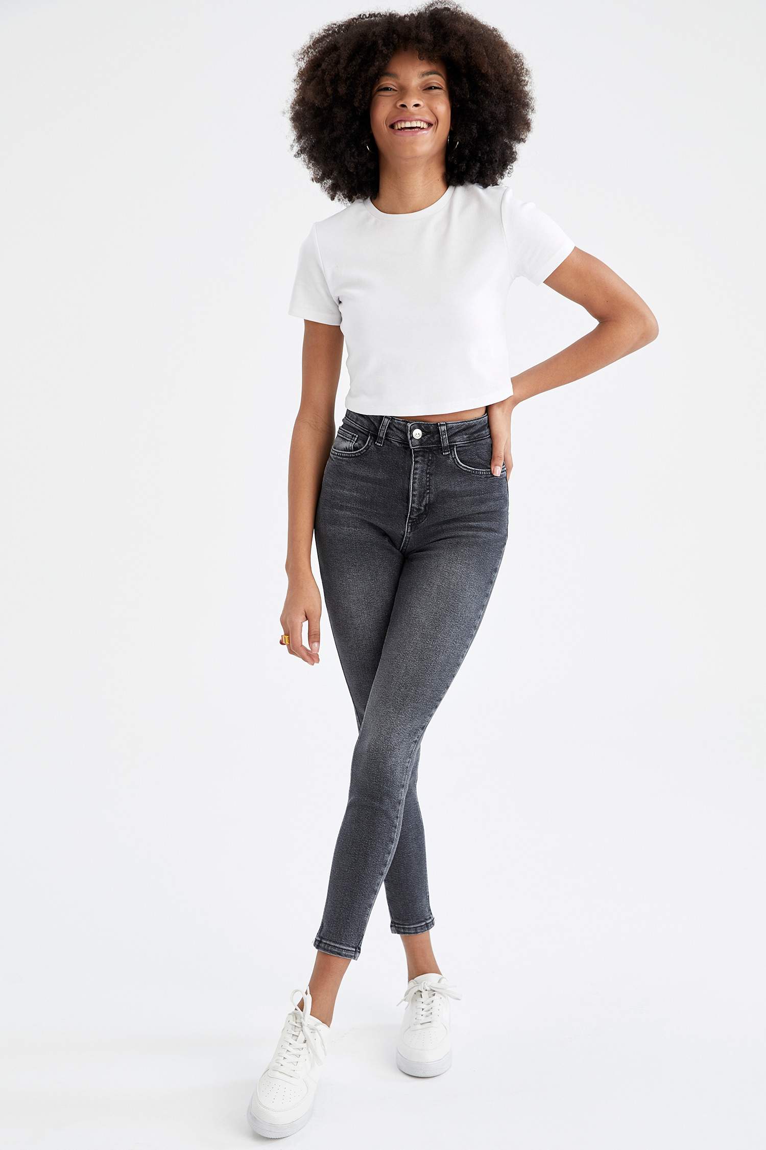 Black WOMEN Basic Ankle Jeans 2403824 | DeFacto