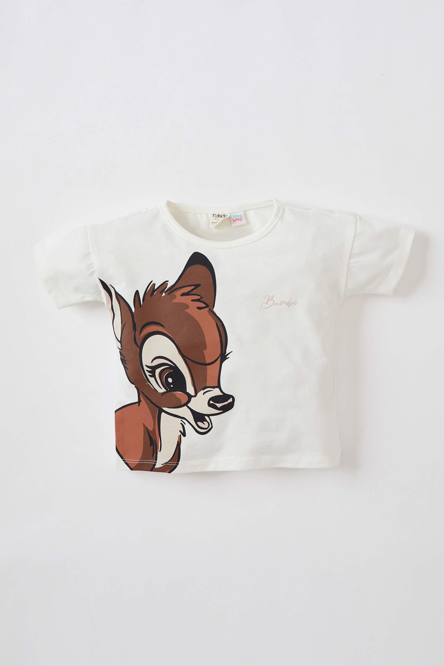 Defacto Kız Bebek Disney Bambi Kısa Kollu Tişört. 2