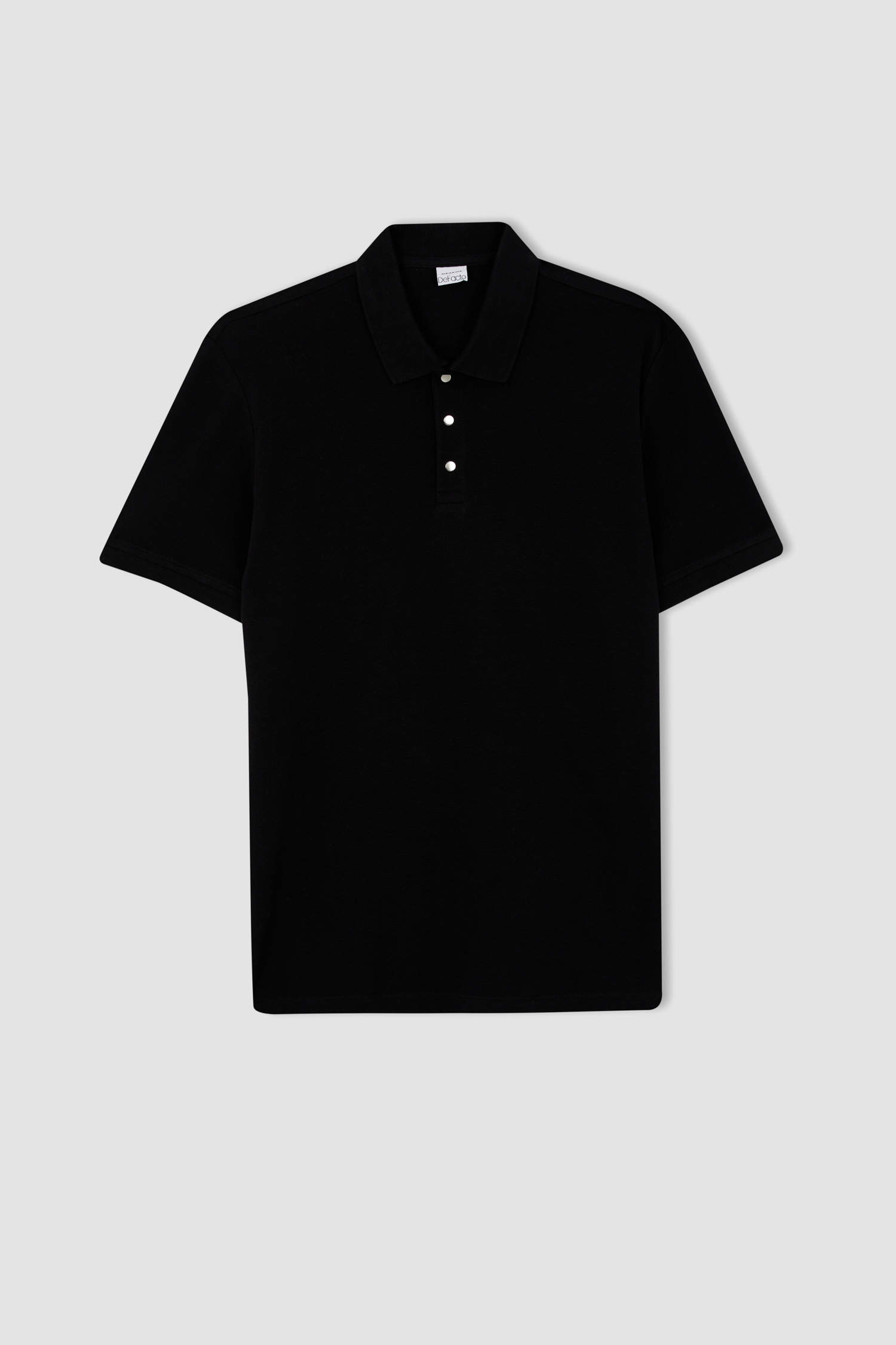 Black MEN Regular Fit Polo T-Shirt 2631673 | DeFacto
