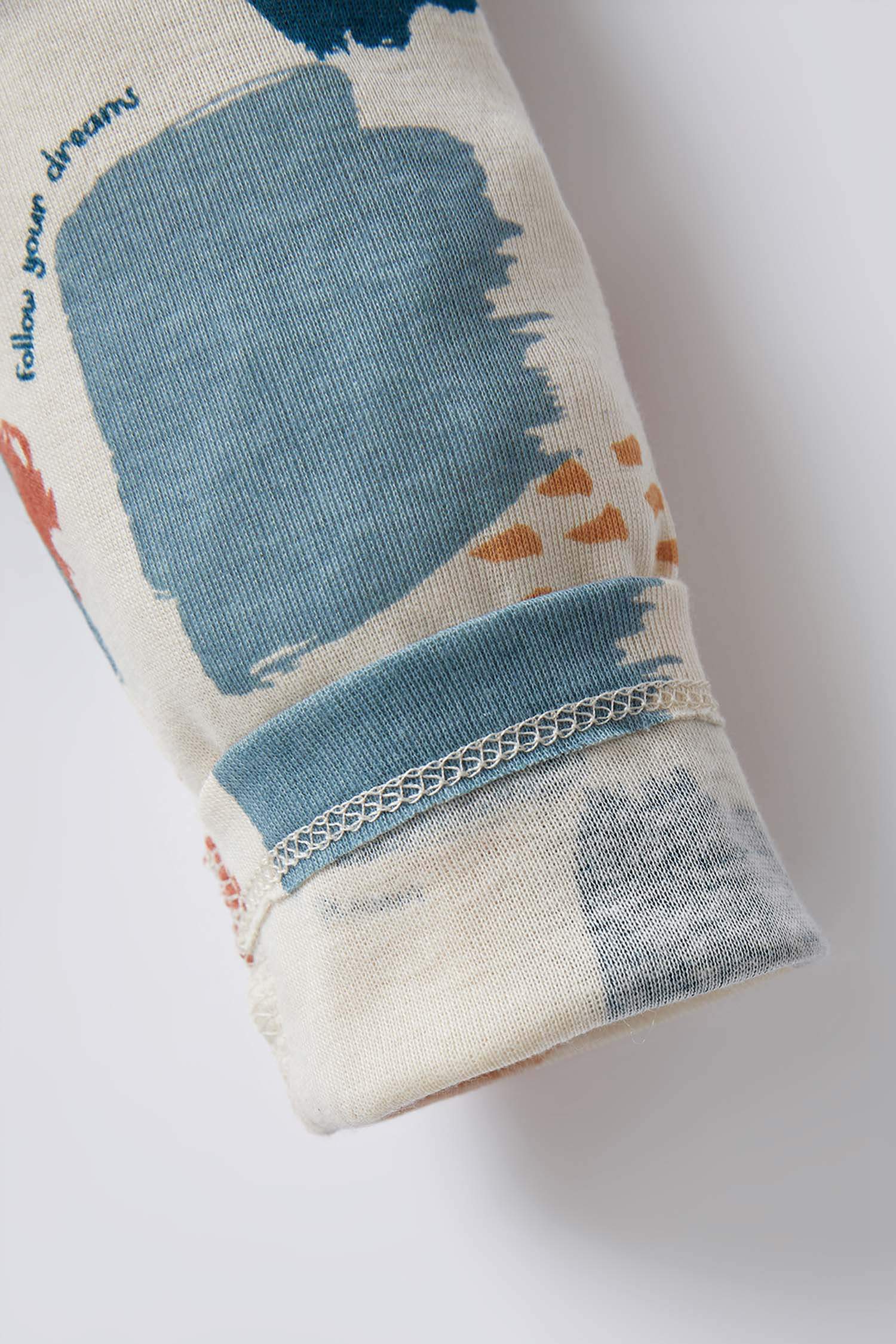 Baby Boy Patterned Newborn Long Sleeve Organic Cotton Rompers